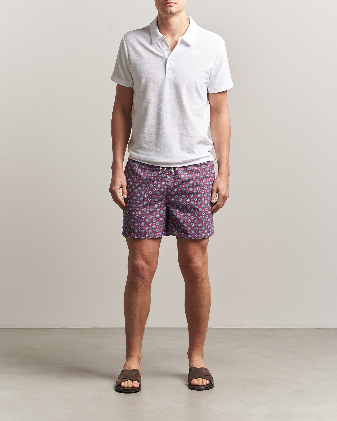 Mies | Uimahousut | Ripa Ripa | Printed Swimshorts Bordeaux