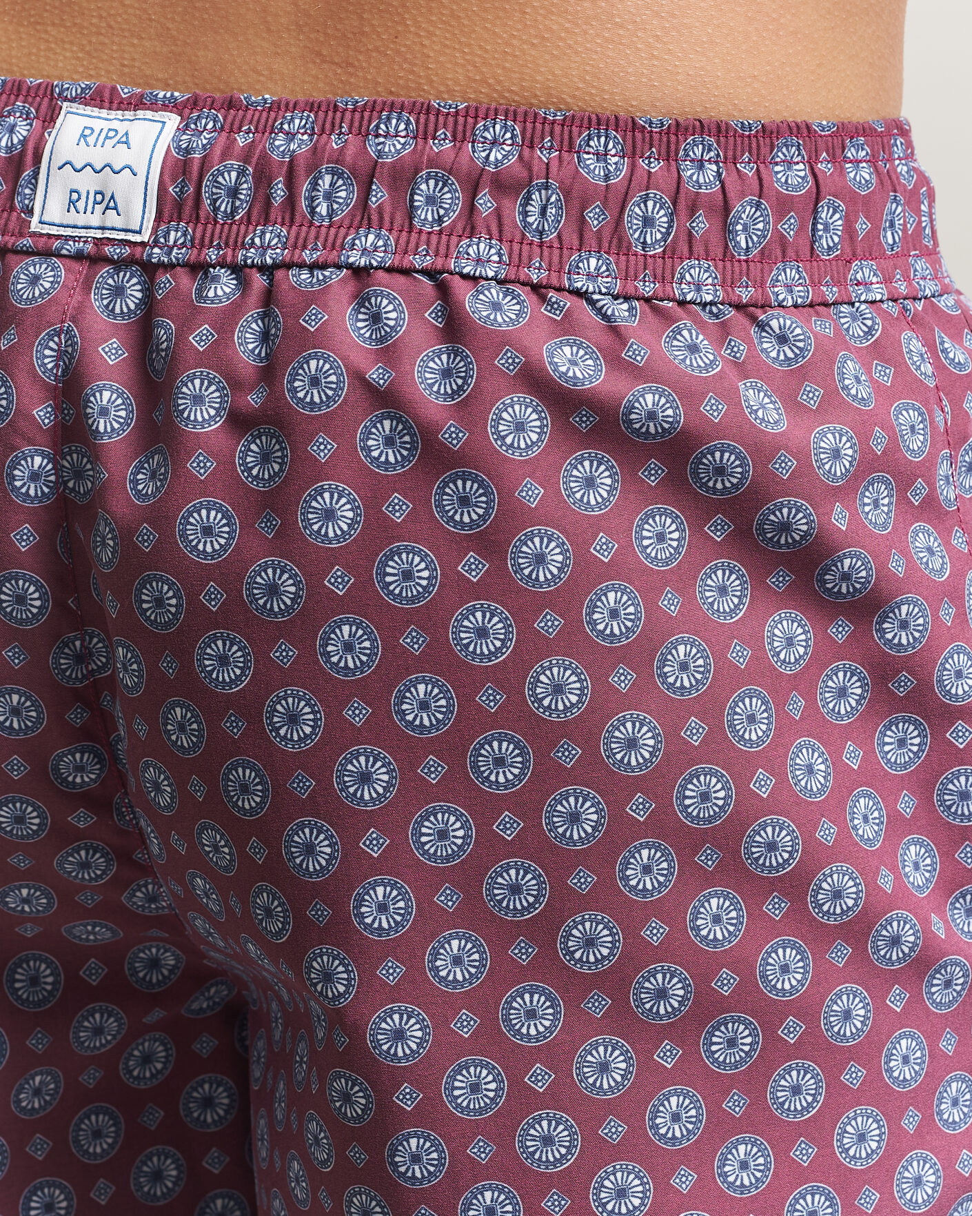 Mies | Uimahousut | Ripa Ripa | Printed Swimshorts Bordeaux