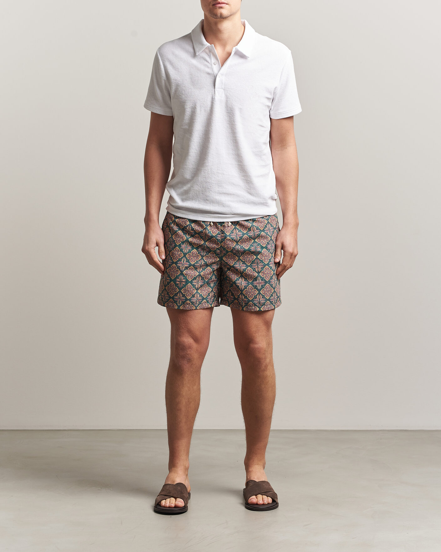 Mies | Ripa Ripa Printed Swimshorts Green/Red | Ripa Ripa | Printed Swimshorts Green/Red