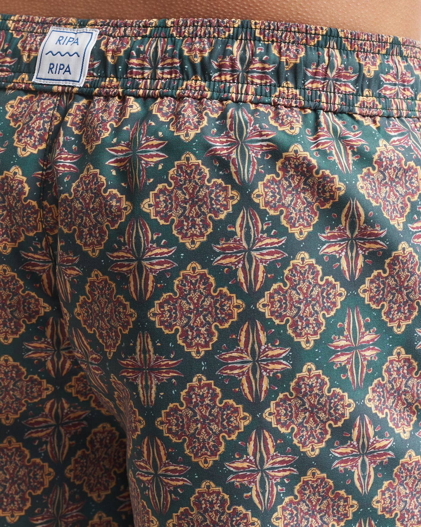 Mies | Ripa Ripa Printed Swimshorts Green/Red | Ripa Ripa | Printed Swimshorts Green/Red