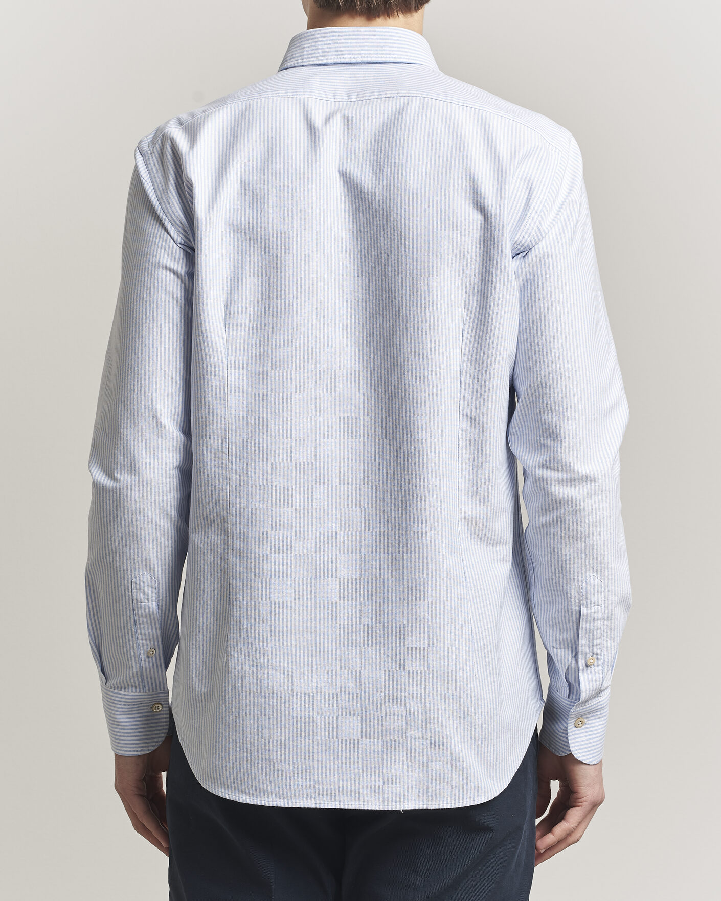 Mies | Kauluspaidat | Grigio | Oxford Button Down Shirt Light Blue Stripe