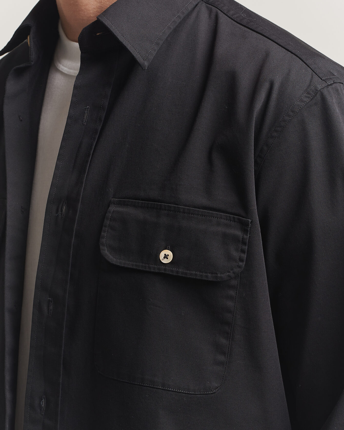 Mies | Kauluspaidat | Grigio | Illinois Cotton Overshirt Black