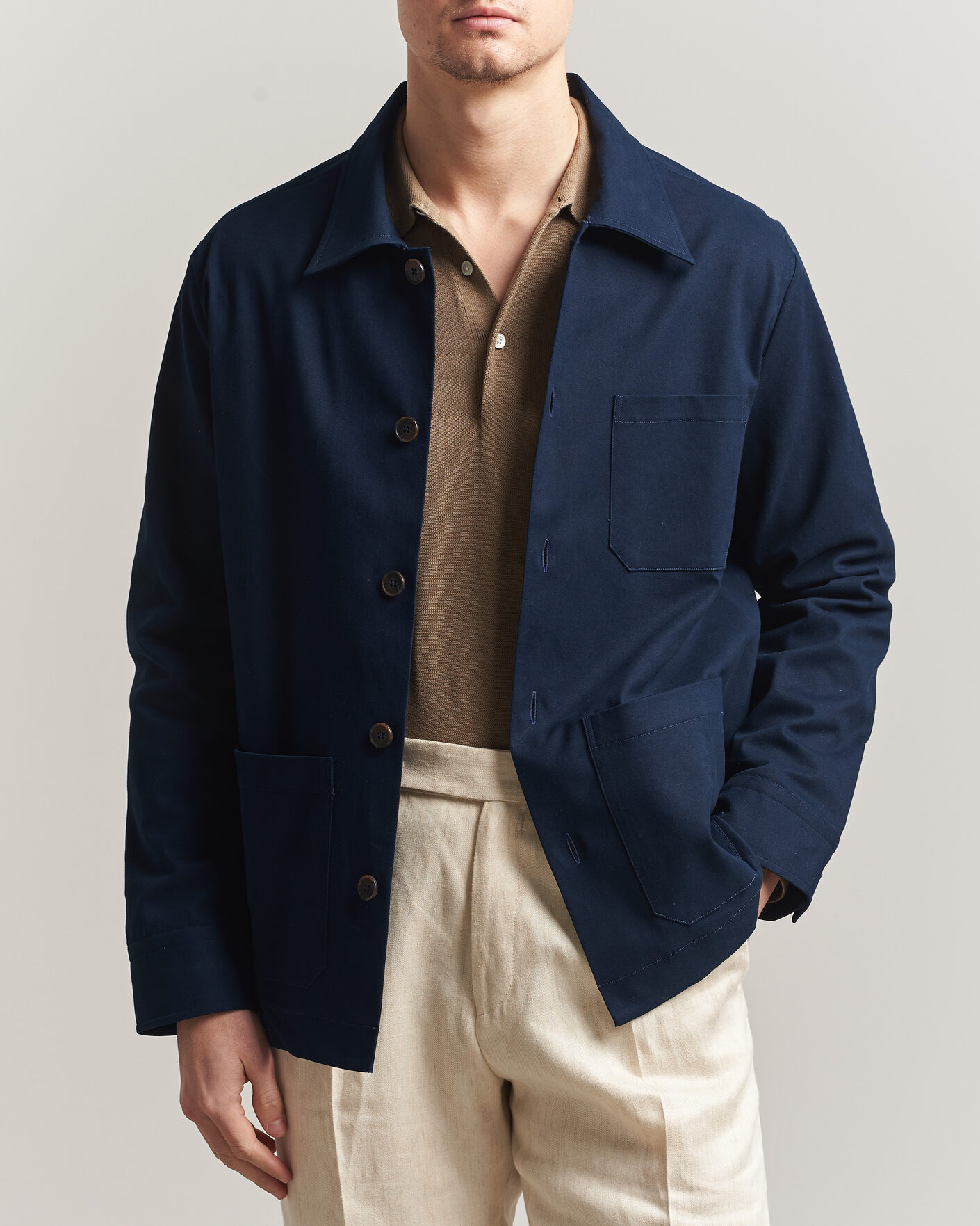 Mies | Takit | Grigio | Cotton Chore Jacket Navy