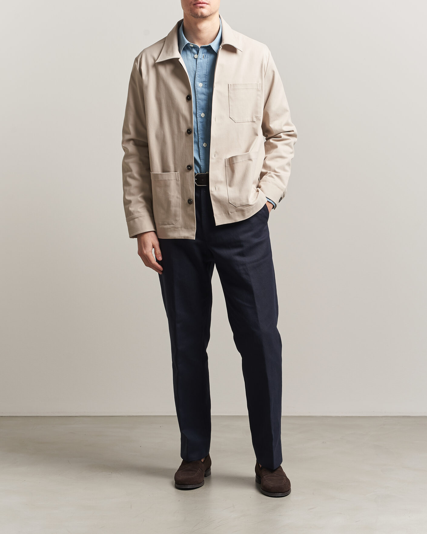 Mies | Takit | Grigio | Cotton Chore Jacket Beige