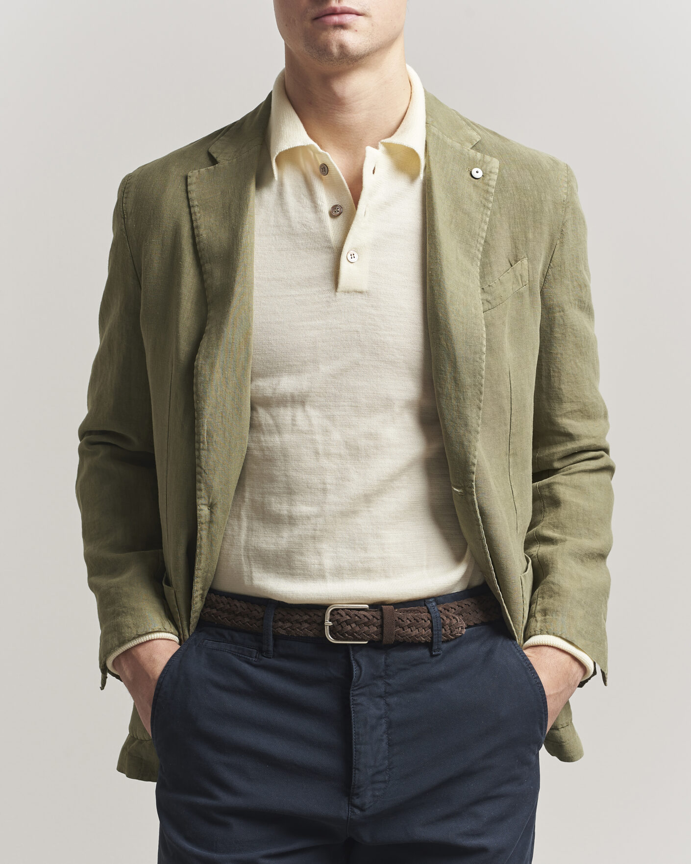 Mies | Pikkutakit | L.B.M. 1911 | Jack Regular Fit Linen Blazer Olive