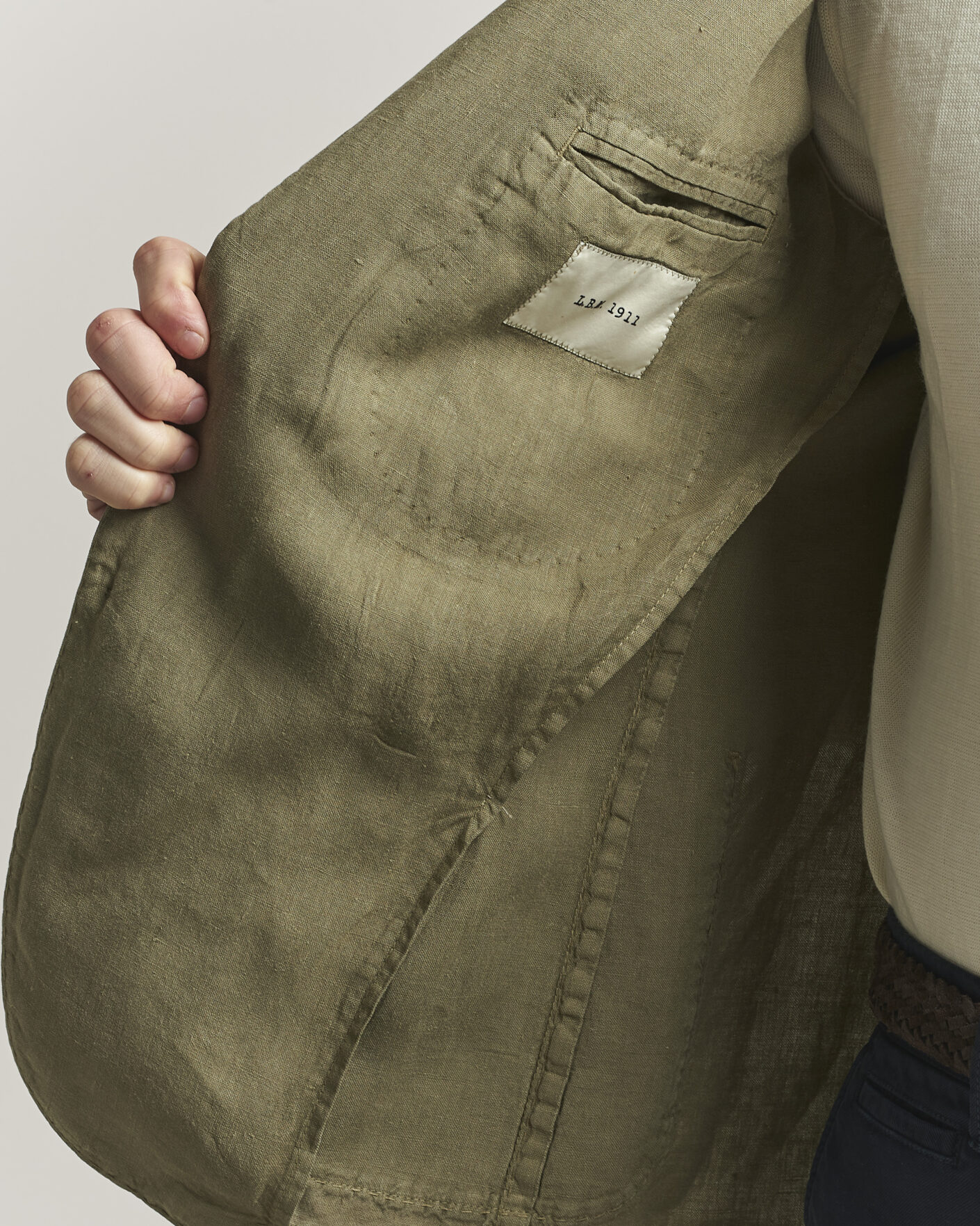 Mies | Pikkutakit | L.B.M. 1911 | Jack Regular Fit Linen Blazer Olive