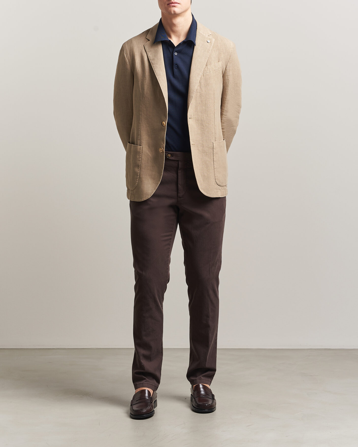 Mies | Pikkutakit | L.B.M. 1911 | Jack Regular Fit Linen Blazer Taupe