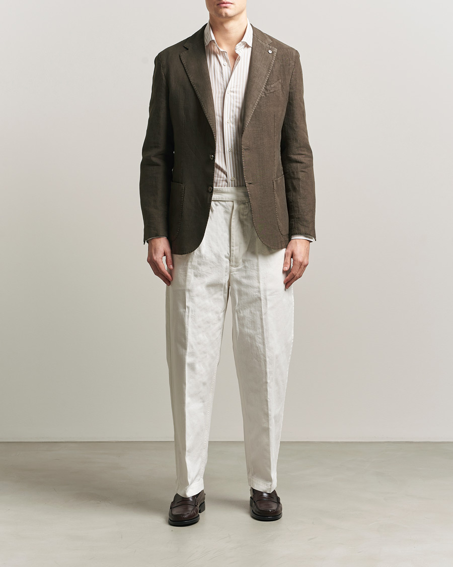 Mies | Pikkutakit | L.B.M. 1911 | Jack Regular Fit Linen Blazer Brown