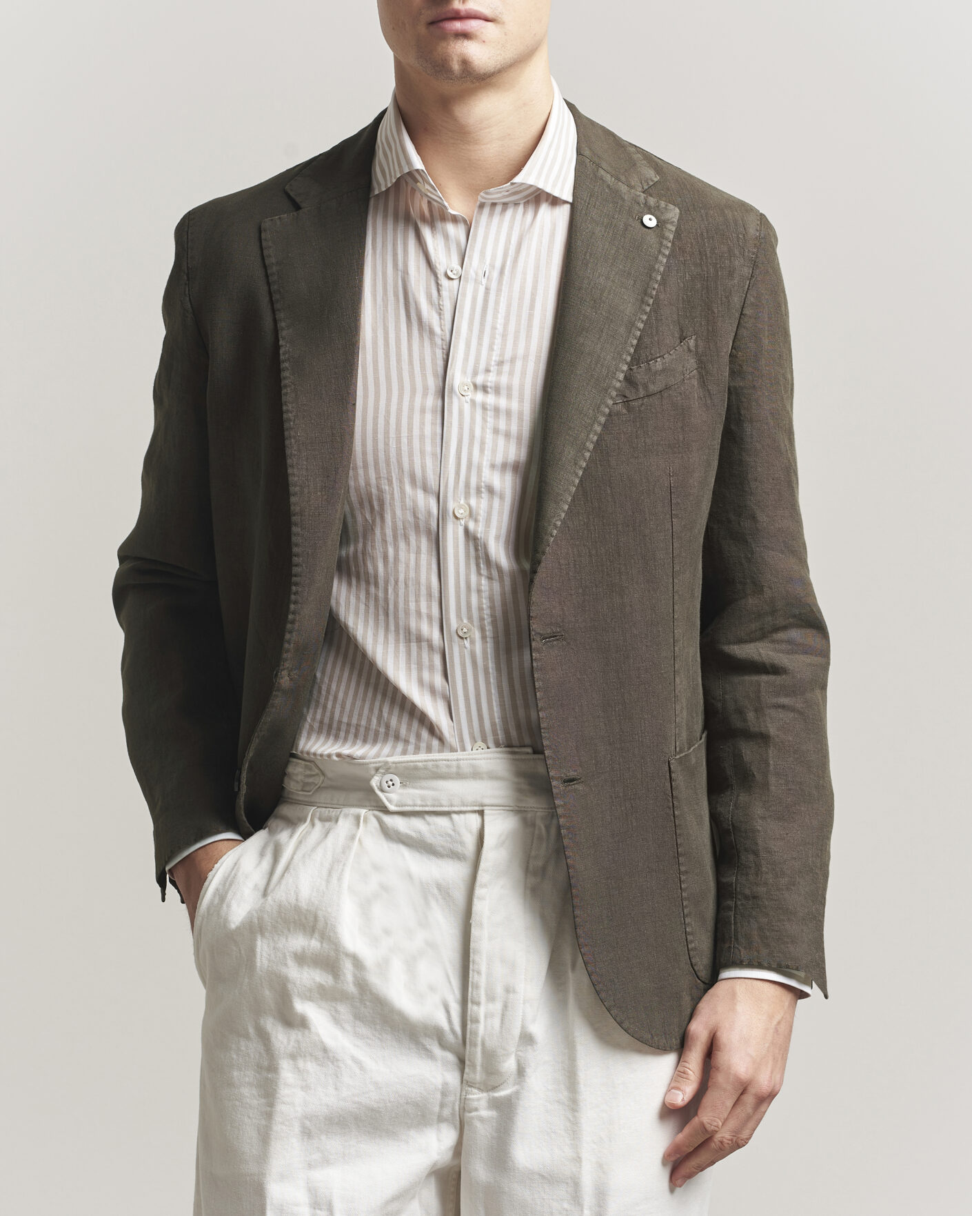 Mies | Pikkutakit | L.B.M. 1911 | Jack Regular Fit Linen Blazer Brown