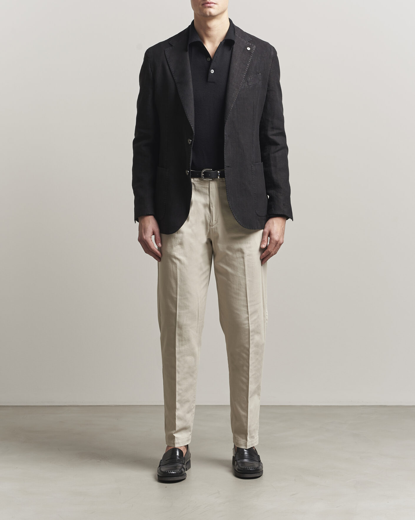 Mies | Pikkutakit | L.B.M. 1911 | Jack Regular Fit Linen Blazer Black
