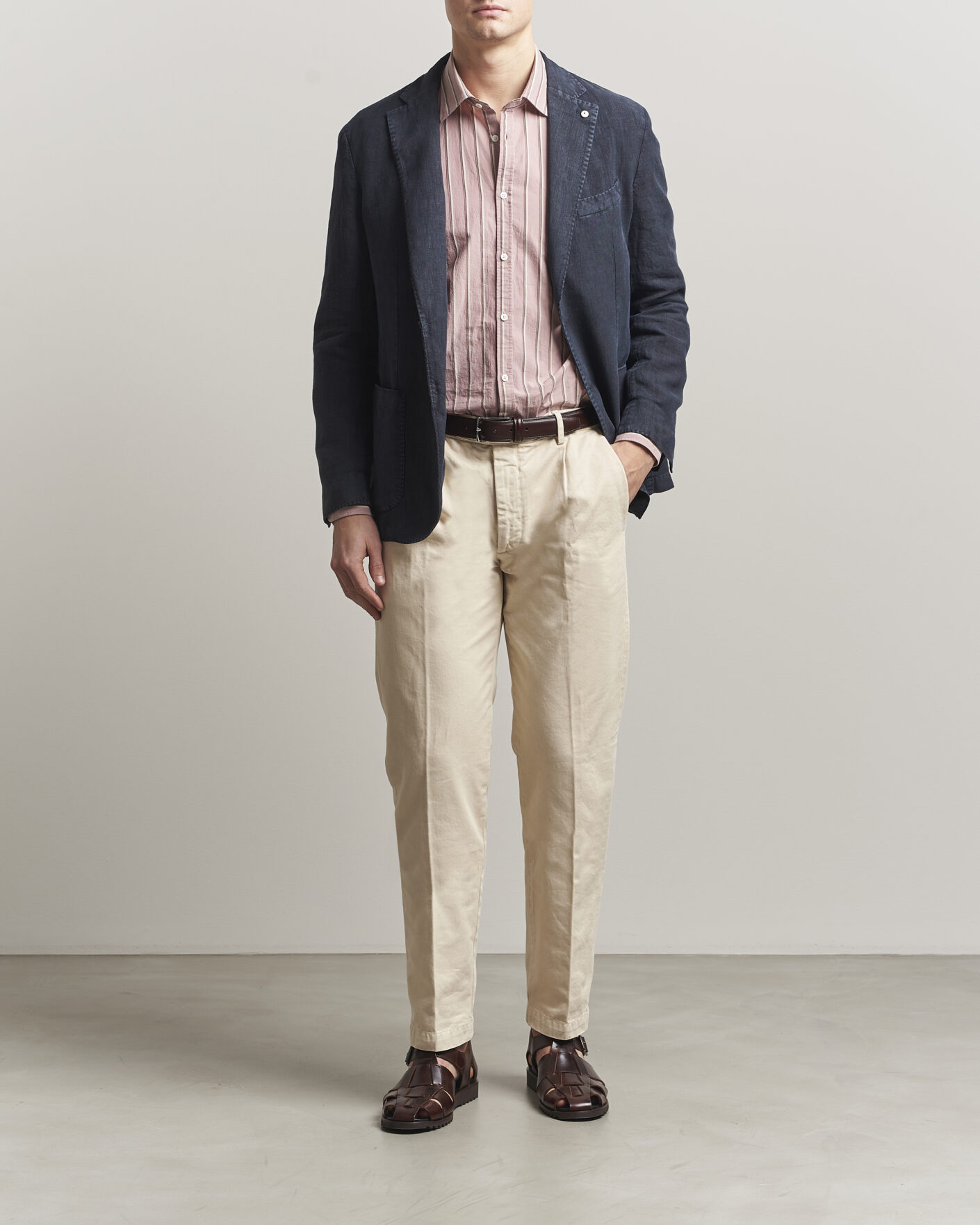 Mies | Pikkutakit | L.B.M. 1911 | Jack Regular Fit Linen Blazer Navy