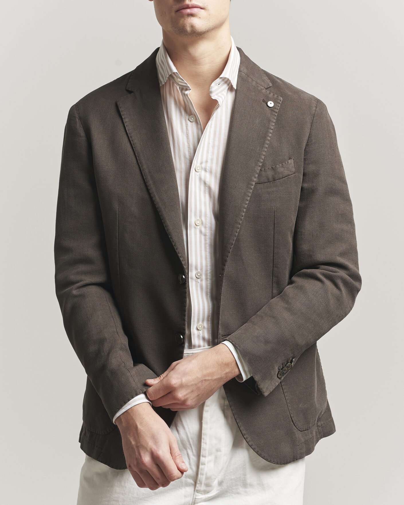 Mies | Pikkutakit | L.B.M. 1911 | Jack Regular Fit Structured Cotton Blazer Brown