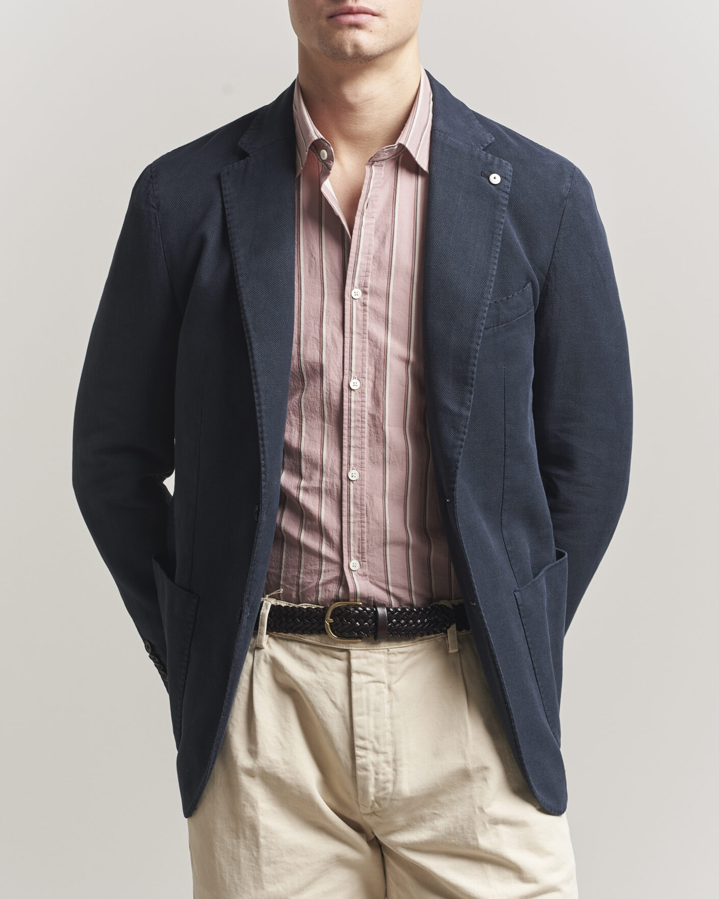 Mies | Pikkutakit | L.B.M. 1911 | Jack Regular Fit Structured Cotton Blazer Navy