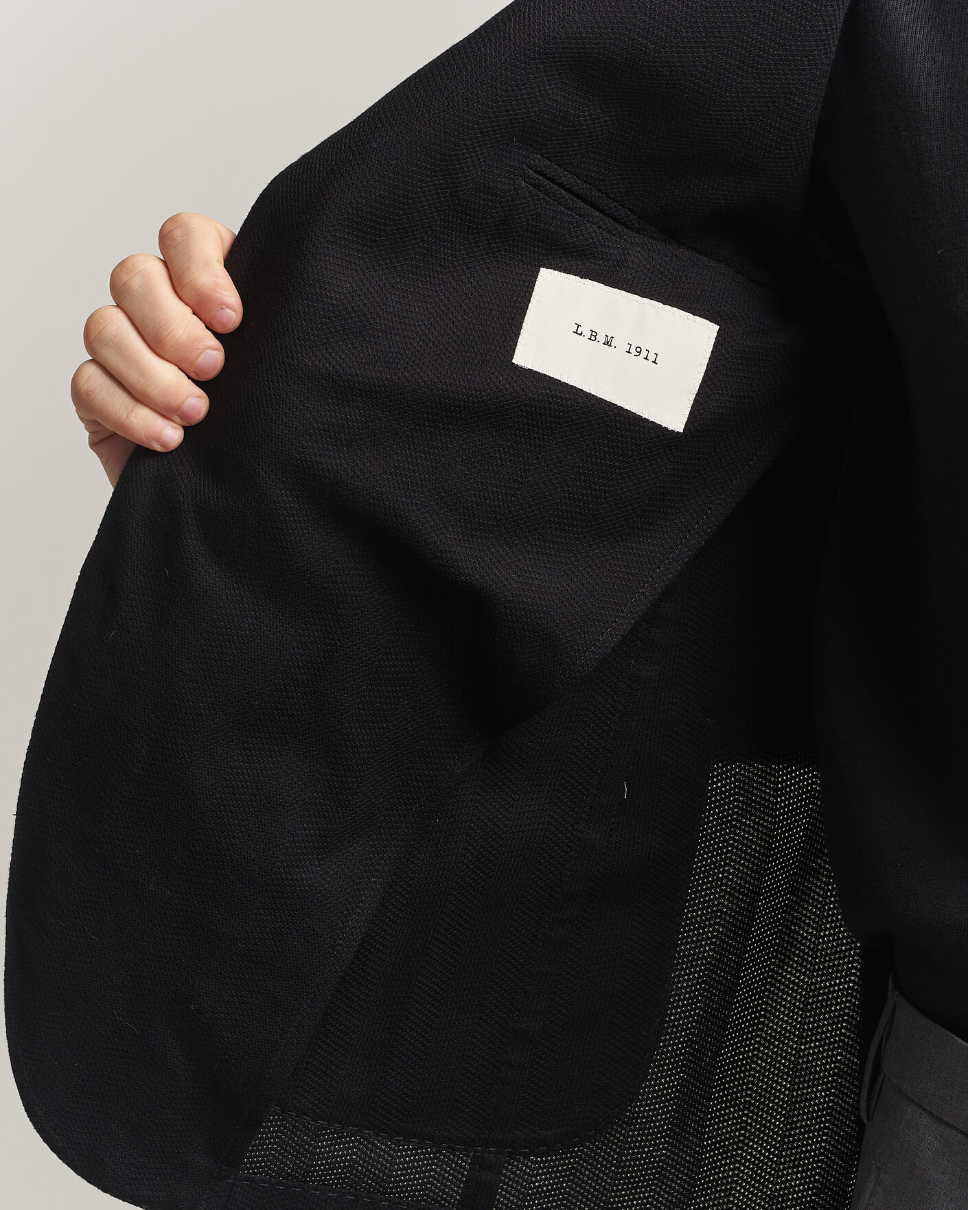 Mies | Pikkutakit | L.B.M. 1911 | Jack Herringbone Cotton Blazer Black