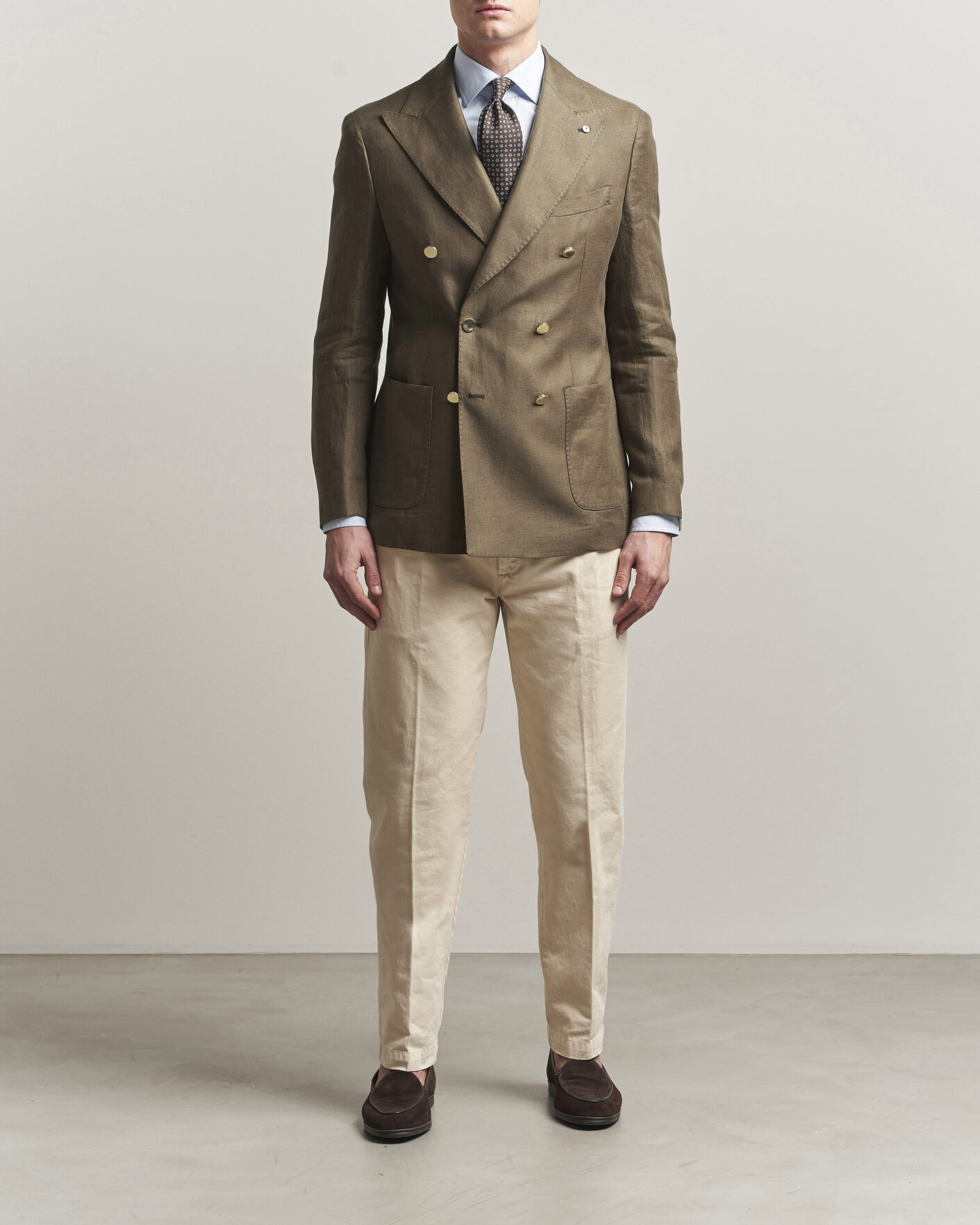 Mies | Pikkutakit | L.B.M. 1911 | Tom Regular DB Linen Blazer Olive