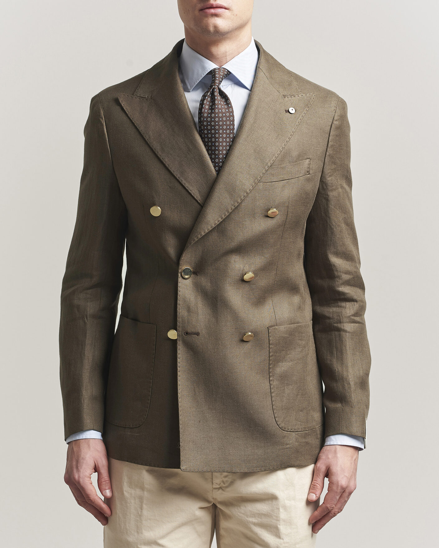 Mies | Pikkutakit | L.B.M. 1911 | Tom Regular DB Linen Blazer Olive