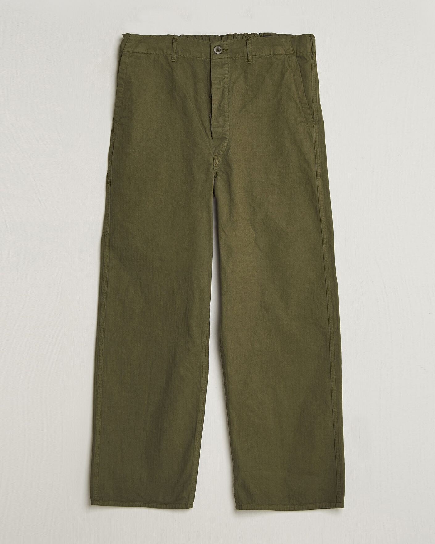 Mies | Housut | orSlow | Wide Fit French Work Pants Army Green