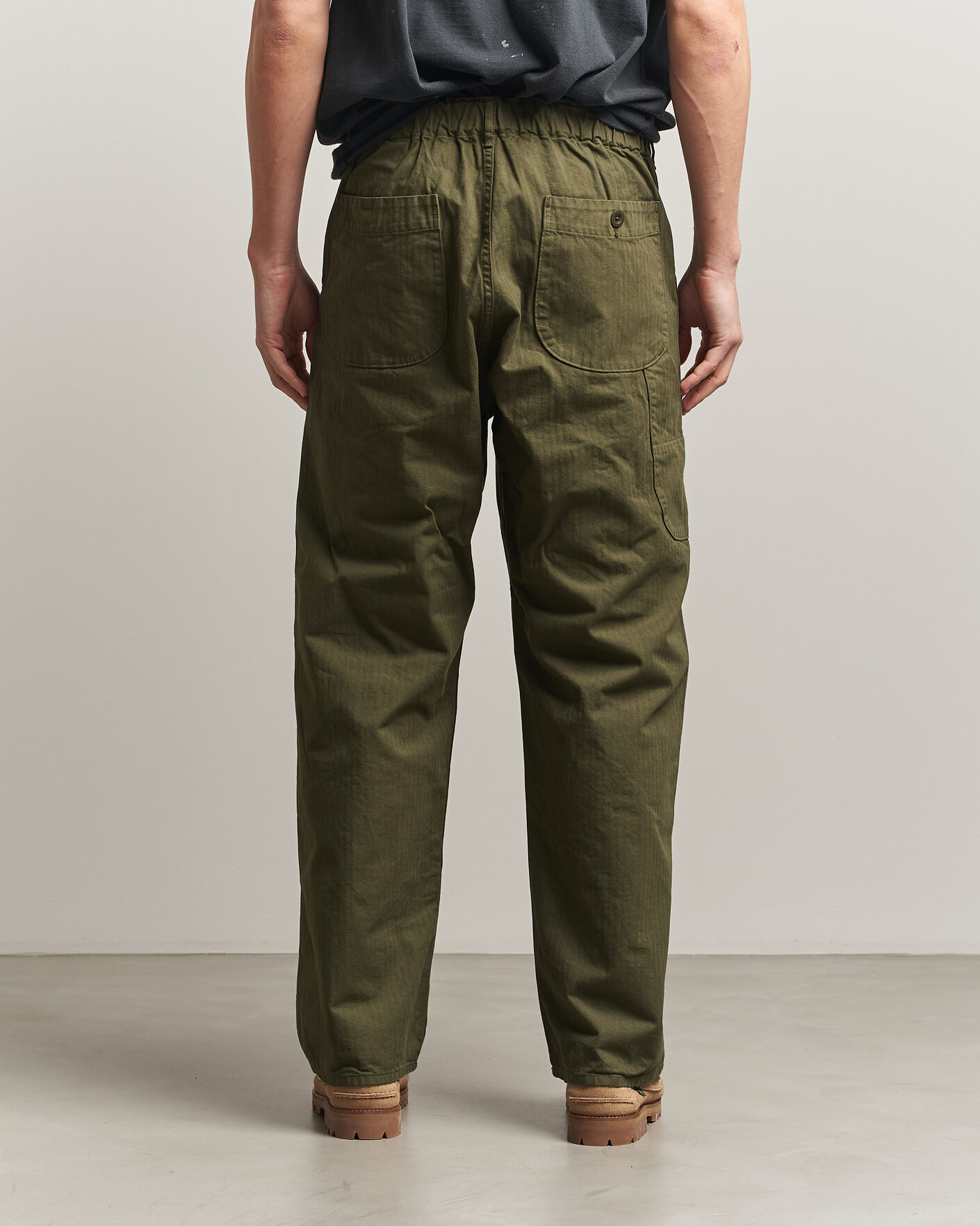 Mies | Housut | orSlow | Wide Fit French Work Pants Army Green