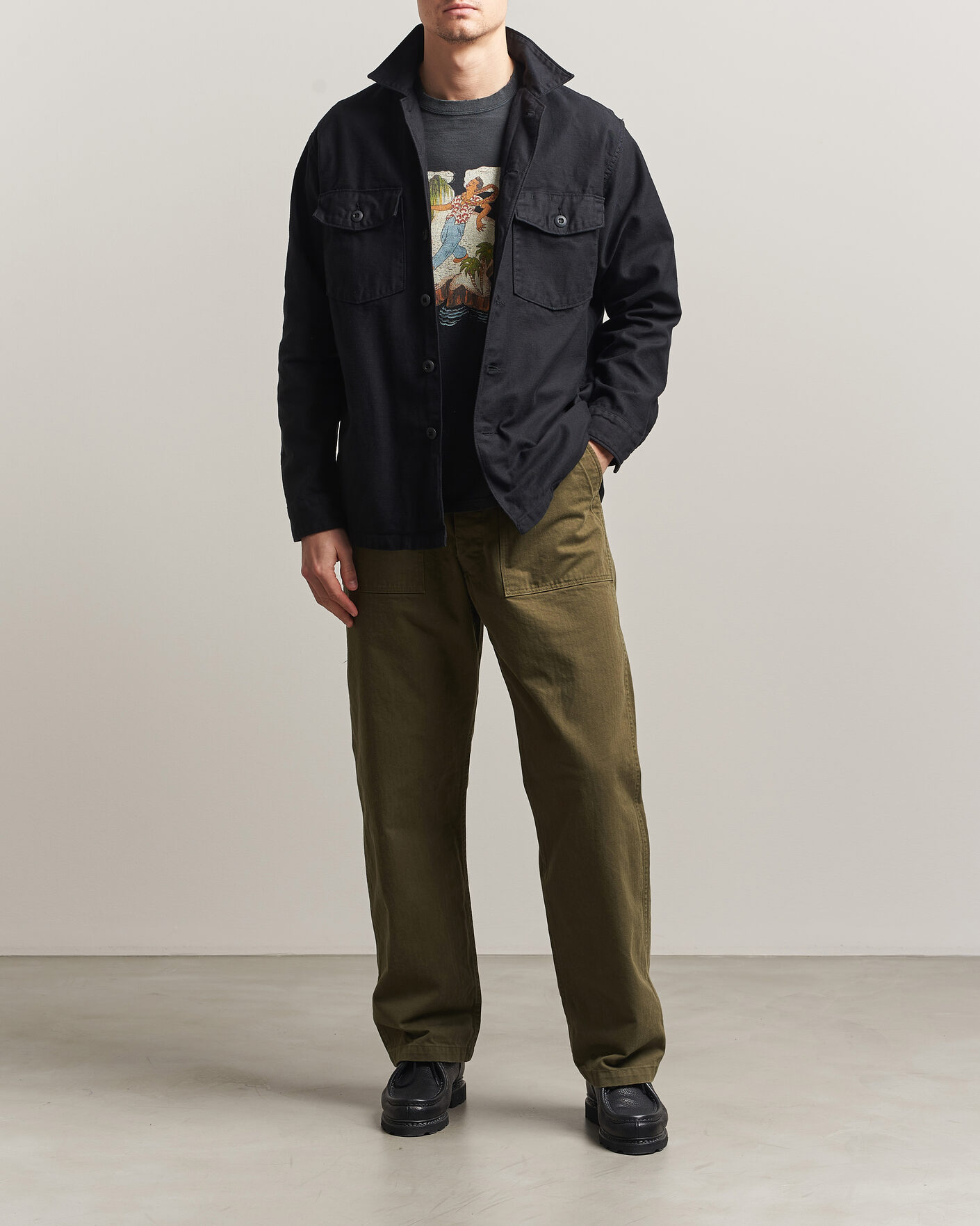 Mies | Housut | orSlow | Vintage Fit Herringbone Fatigue Pants Army Green