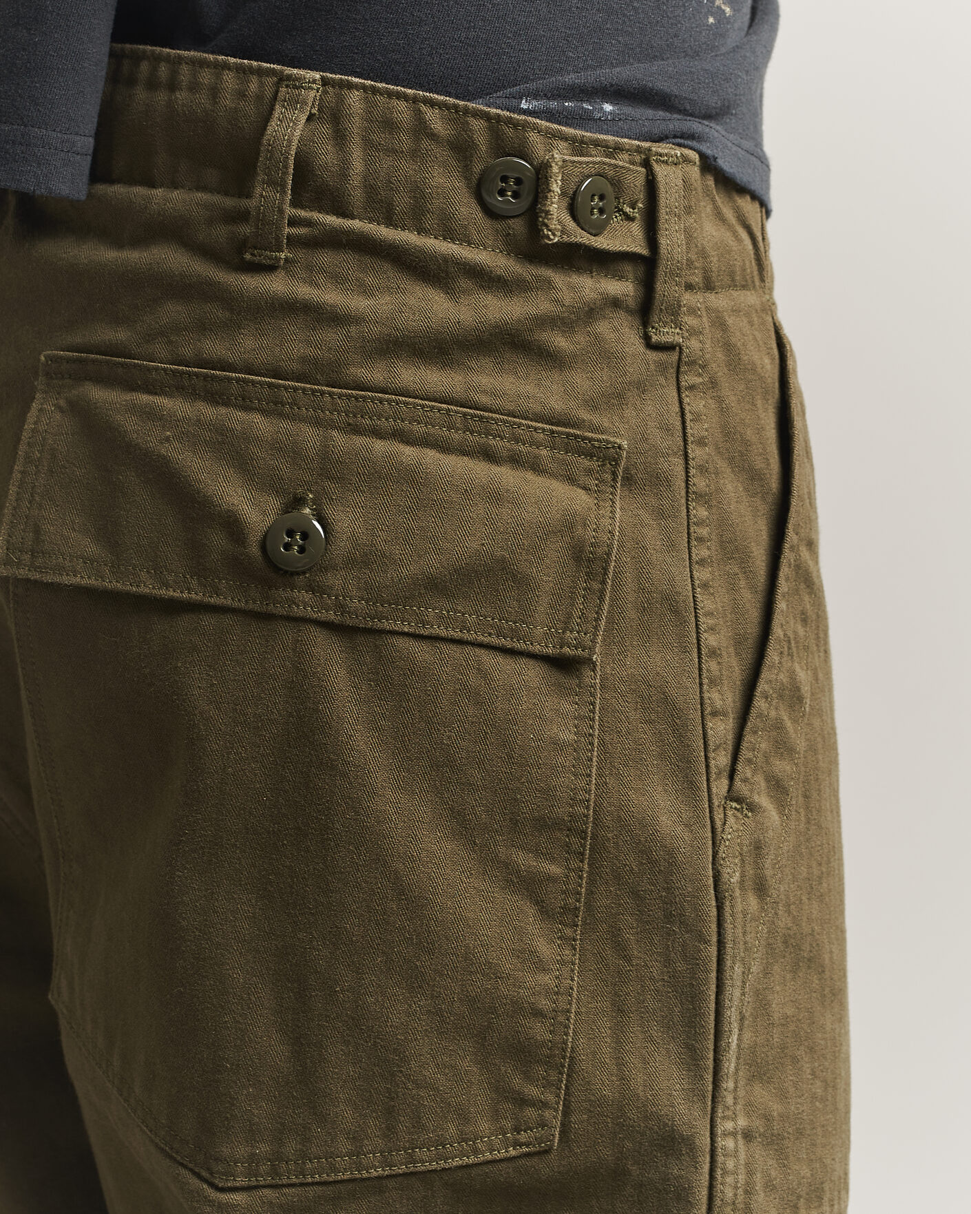 Mies | Housut | orSlow | Vintage Fit Herringbone Fatigue Pants Army Green