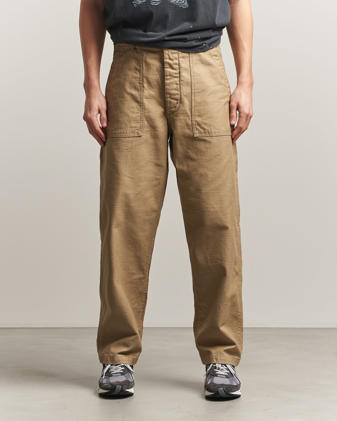 Mies | Housut | orSlow | Regular Fit Original Sateen Fatigue Pants Sand Beige