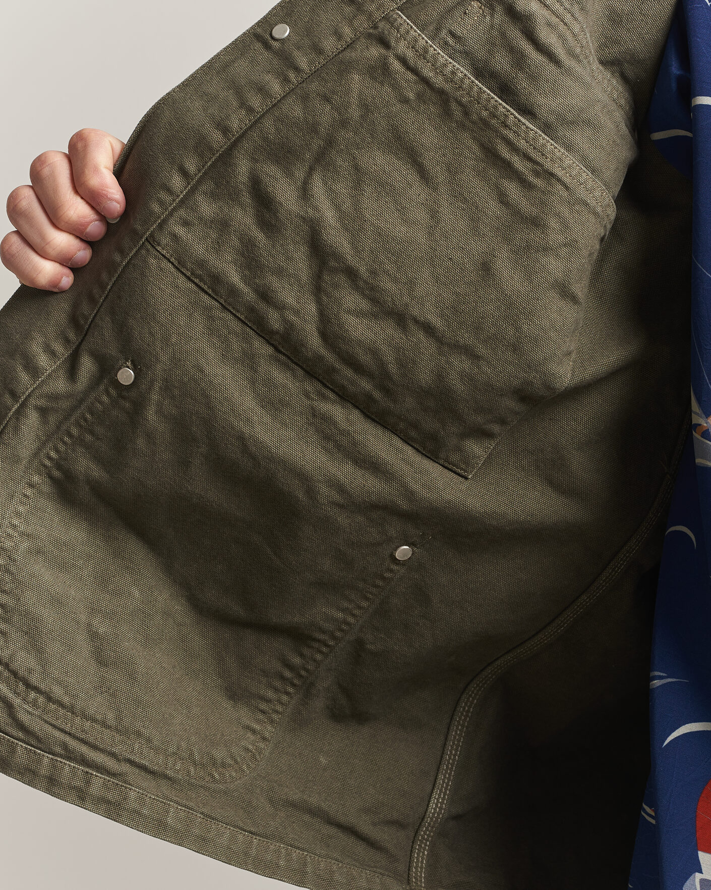 Mies | Takit | orSlow | Oxford Coverall Chore Jacket Army Green