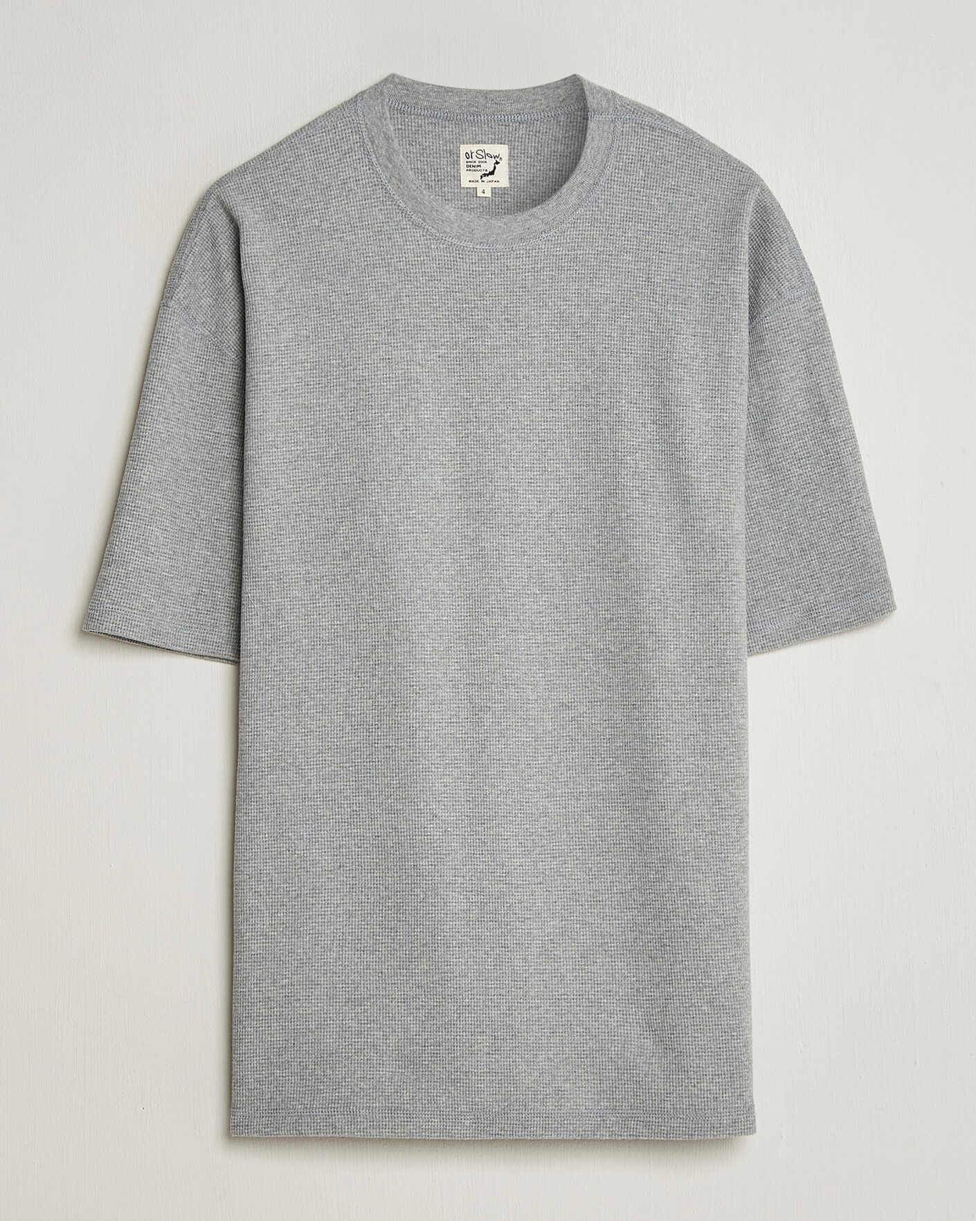Mies | T-paidat | orSlow | Waffle Cotton T-Shirt Heather Gray