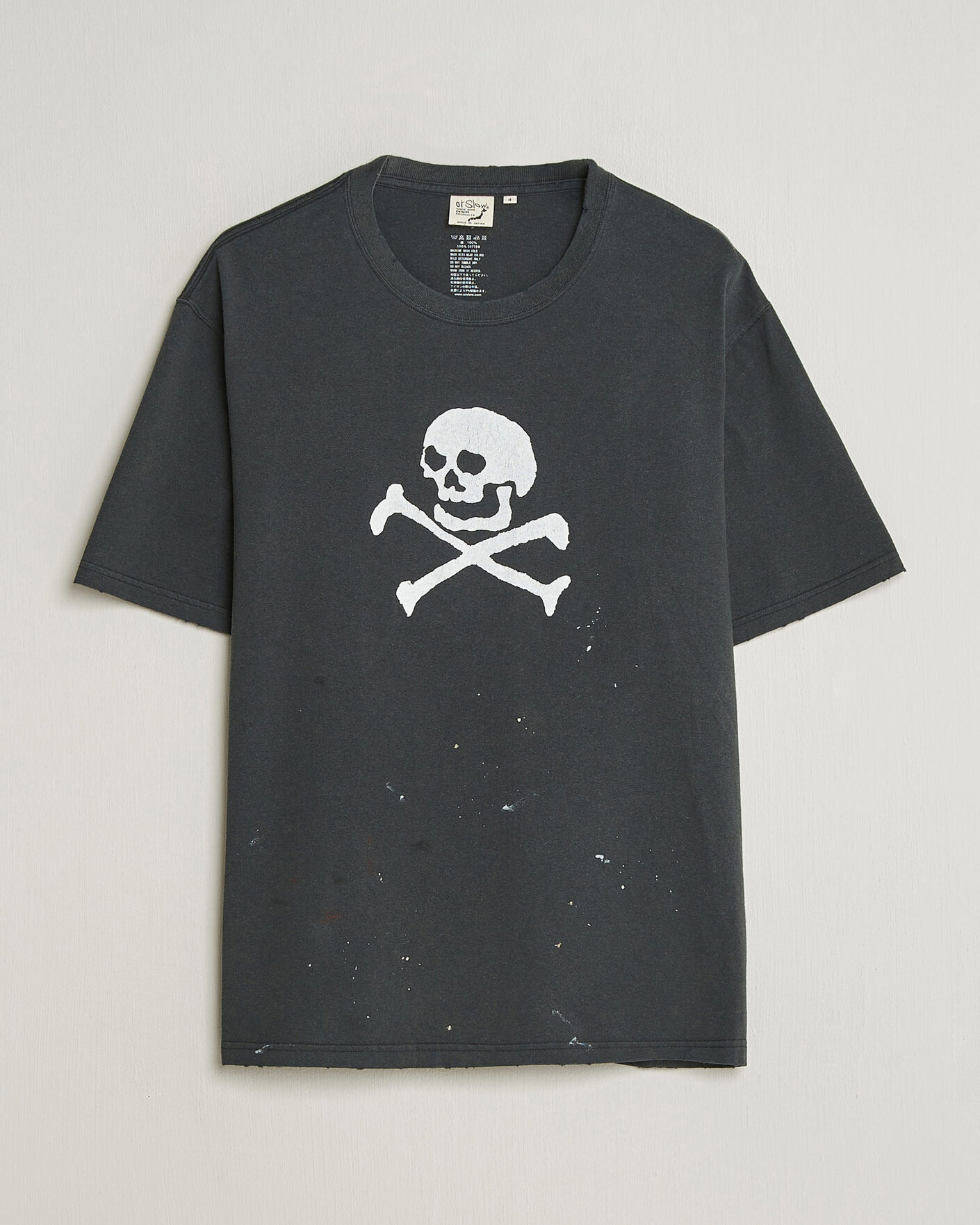 Mies | T-paidat | orSlow | Vintage Skull Print T-Shirt Black