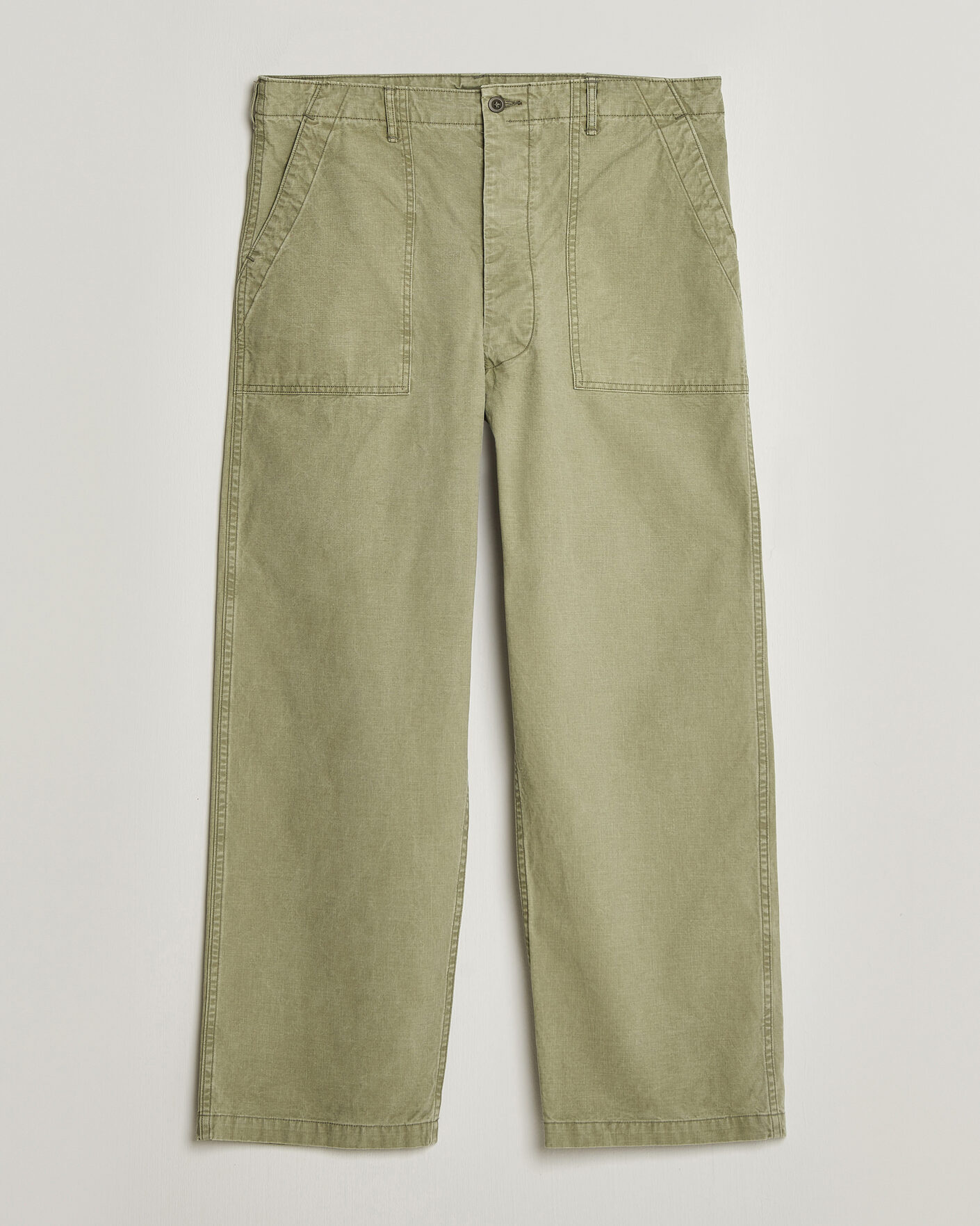 Mies | Housut | orSlow | Summer Fatigue Pants Washed Army Green