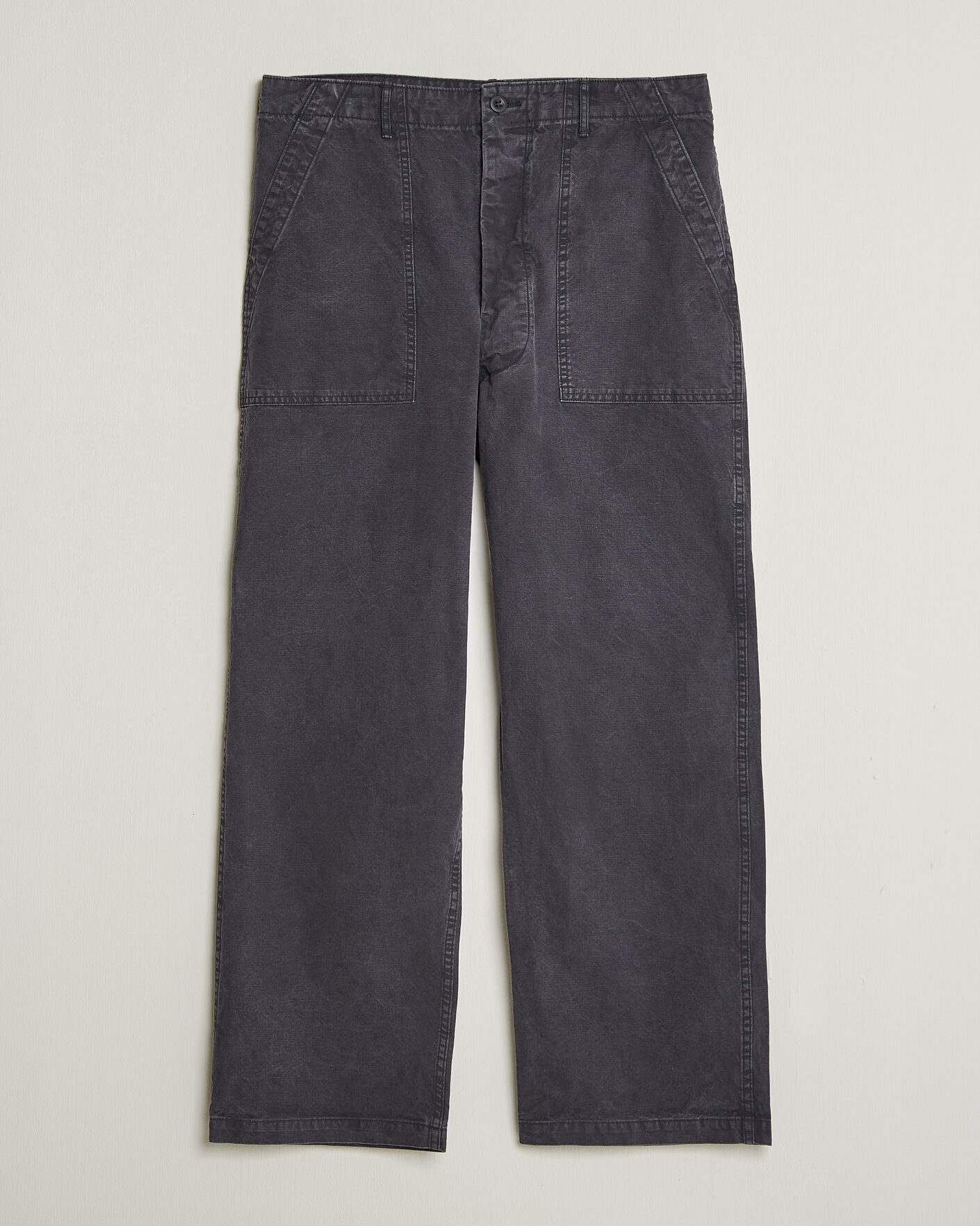 Mies | Housut | orSlow | Summer Fatigue Pants Washed Black