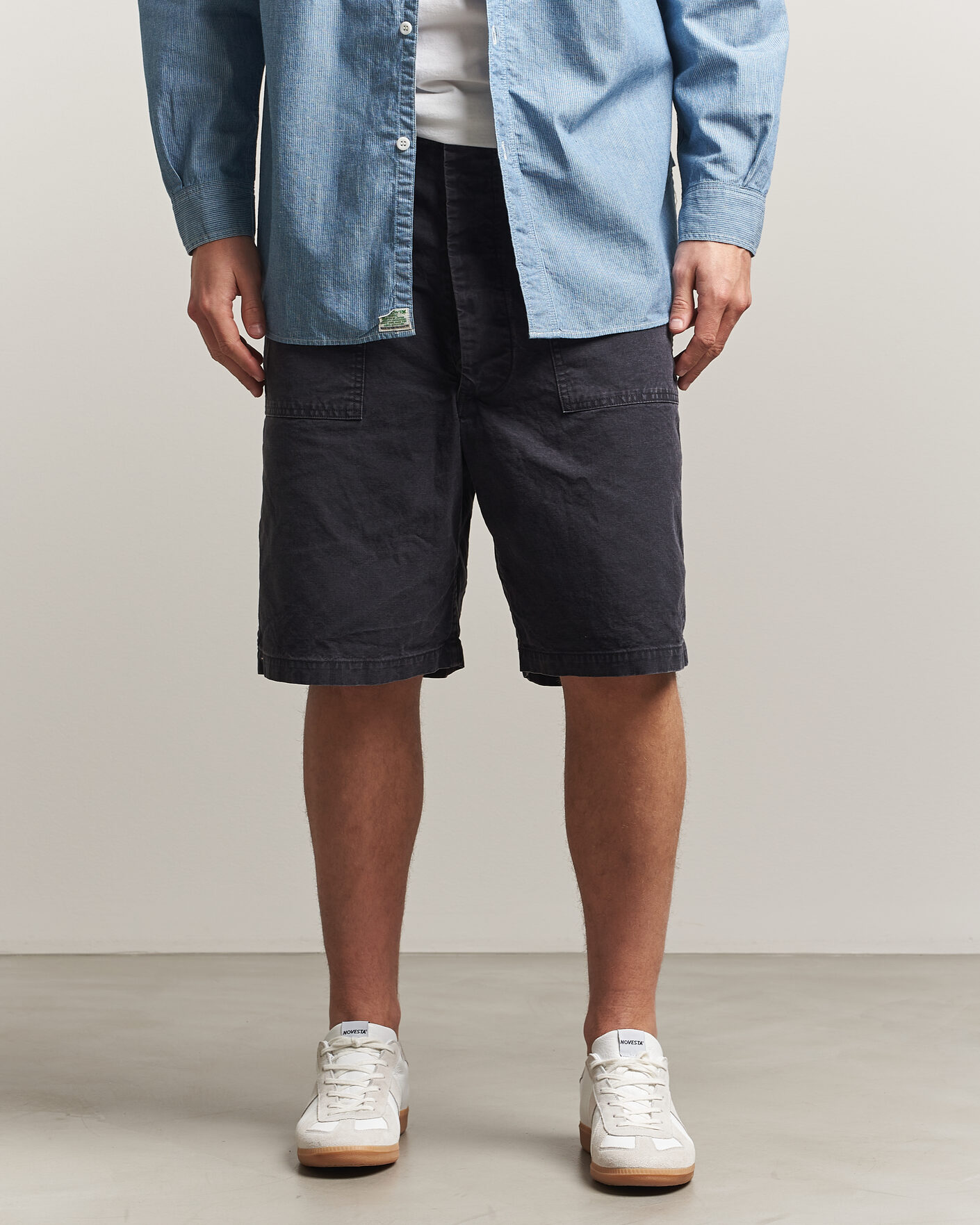 Mies | Shortsit | orSlow | Summer Fatigue Shorts Washed Black