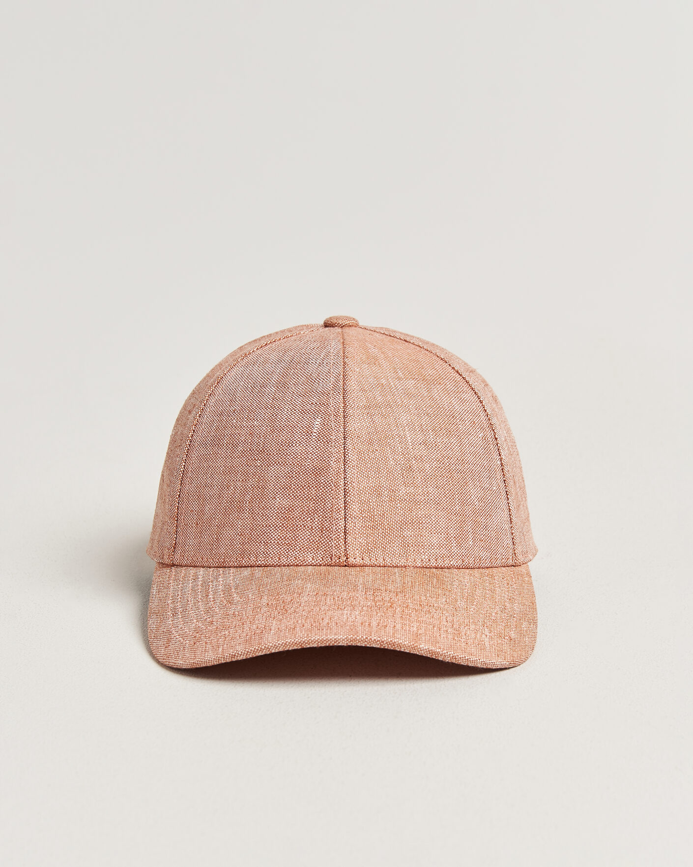 Mies | Päähineet | Varsity Headwear | Linen Baseball Cap Pale Rust
