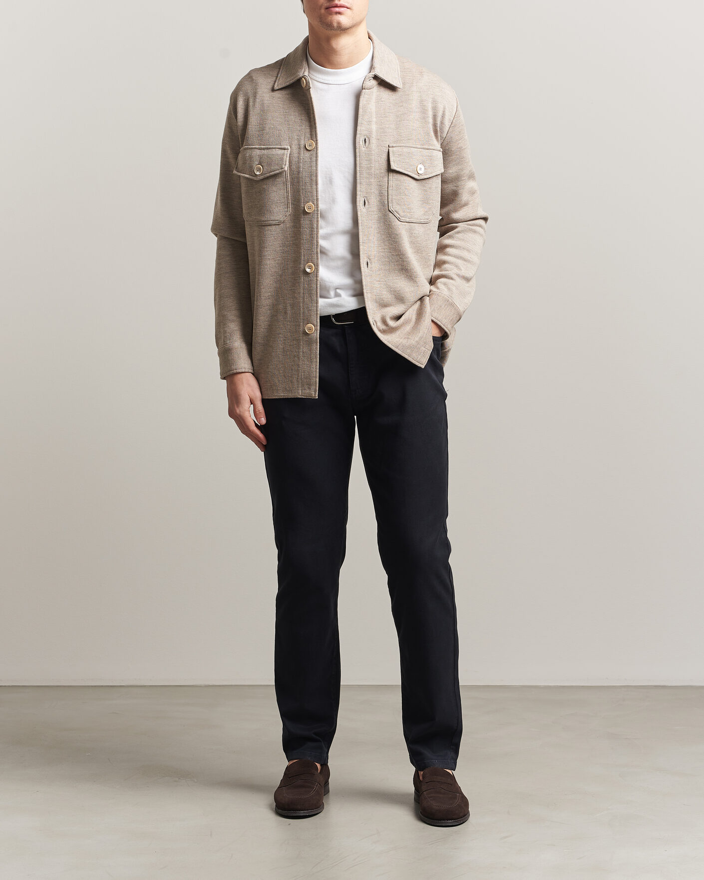 Mies | Housut | Oscar Jacobson | Slim Fit 5-Pocket Chino Navy
