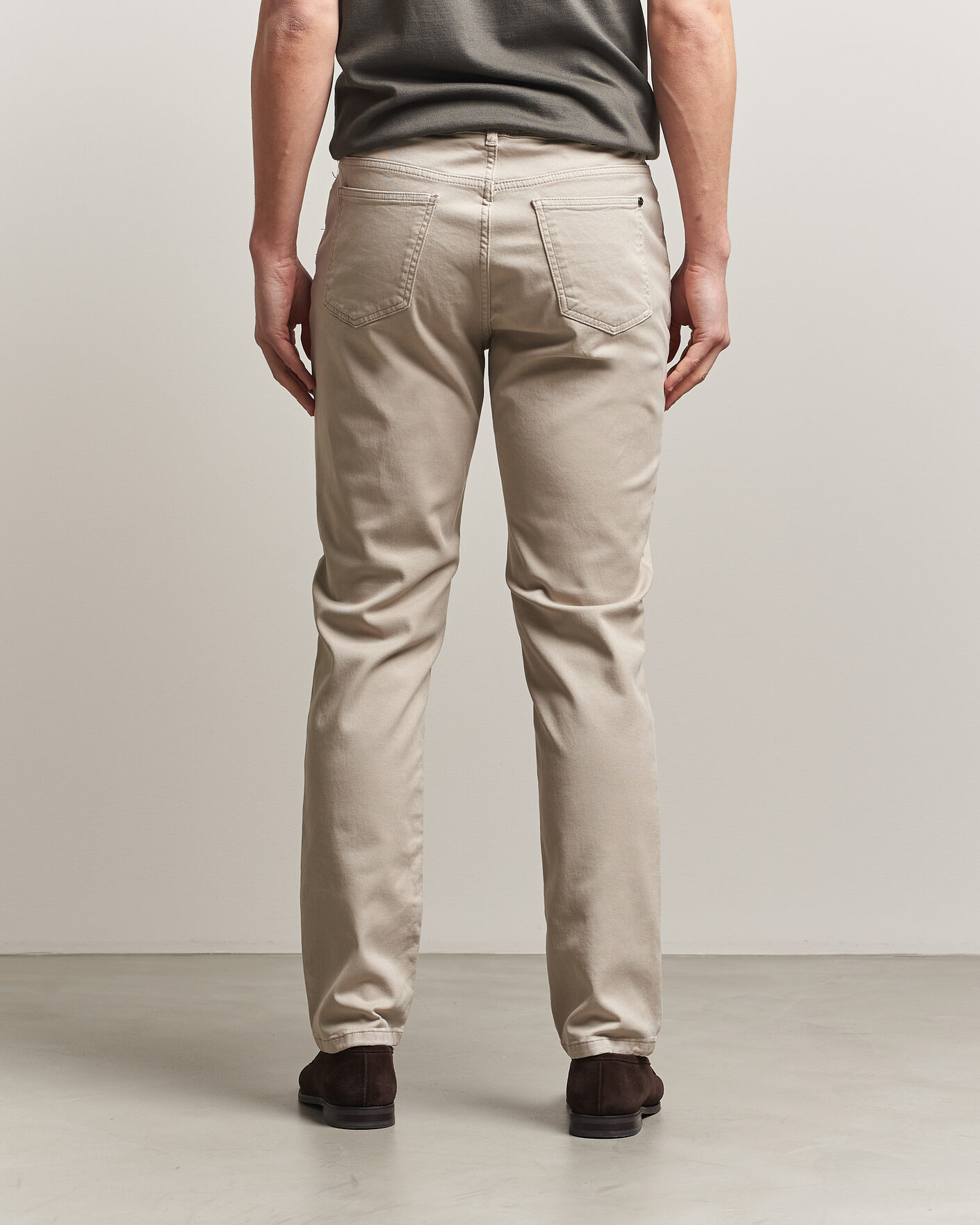 Mies | Housut | Oscar Jacobson | Slim Fit 5-Pocket Chino  Beige