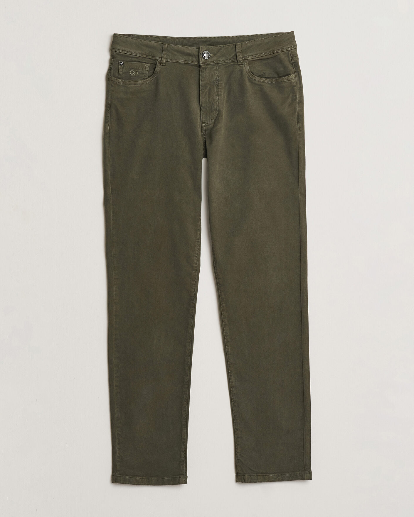 Mies | Housut | Oscar Jacobson | Slim Fit 5-Pocket Chino Olive