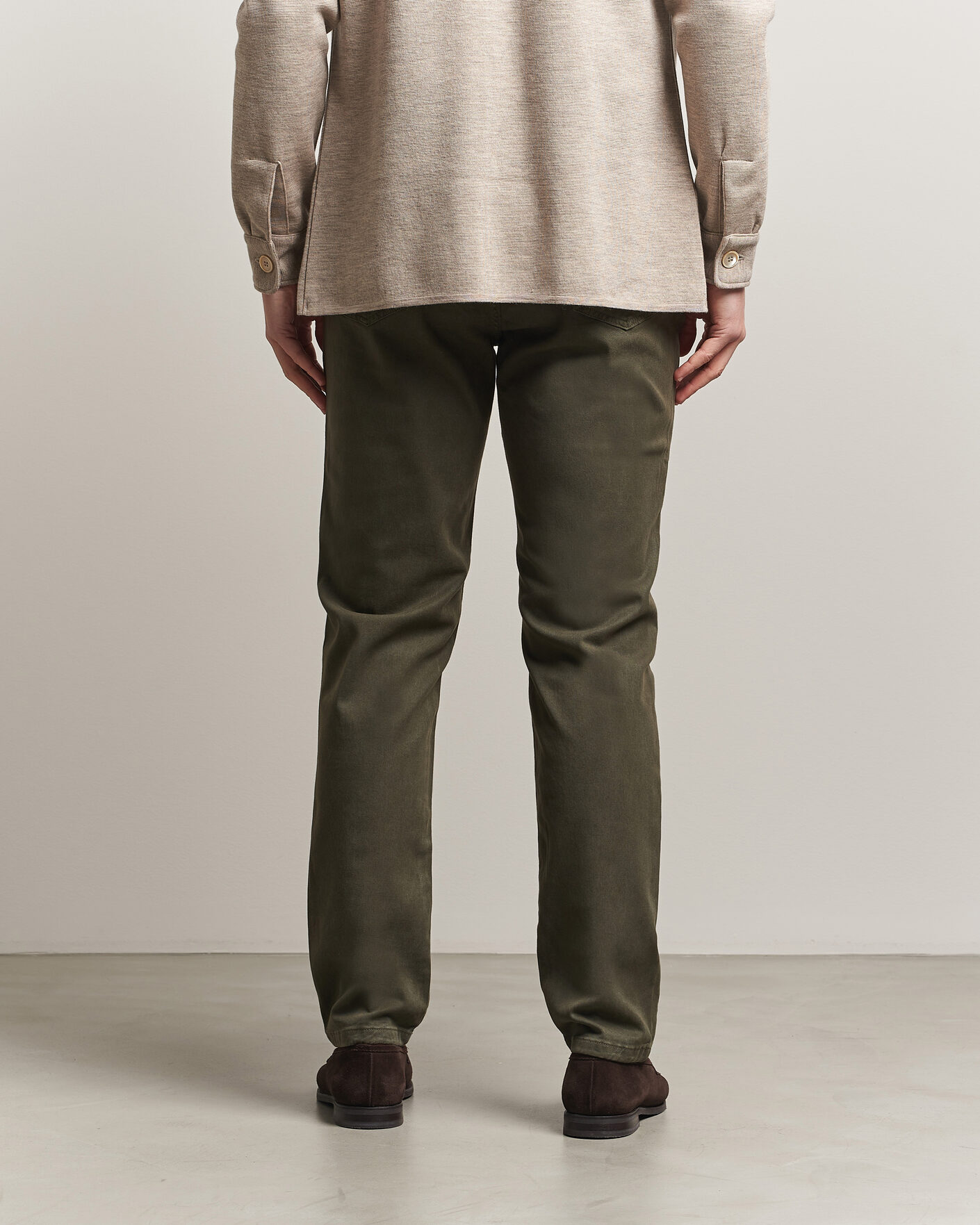 Mies | Housut | Oscar Jacobson | Slim Fit 5-Pocket Chino Olive