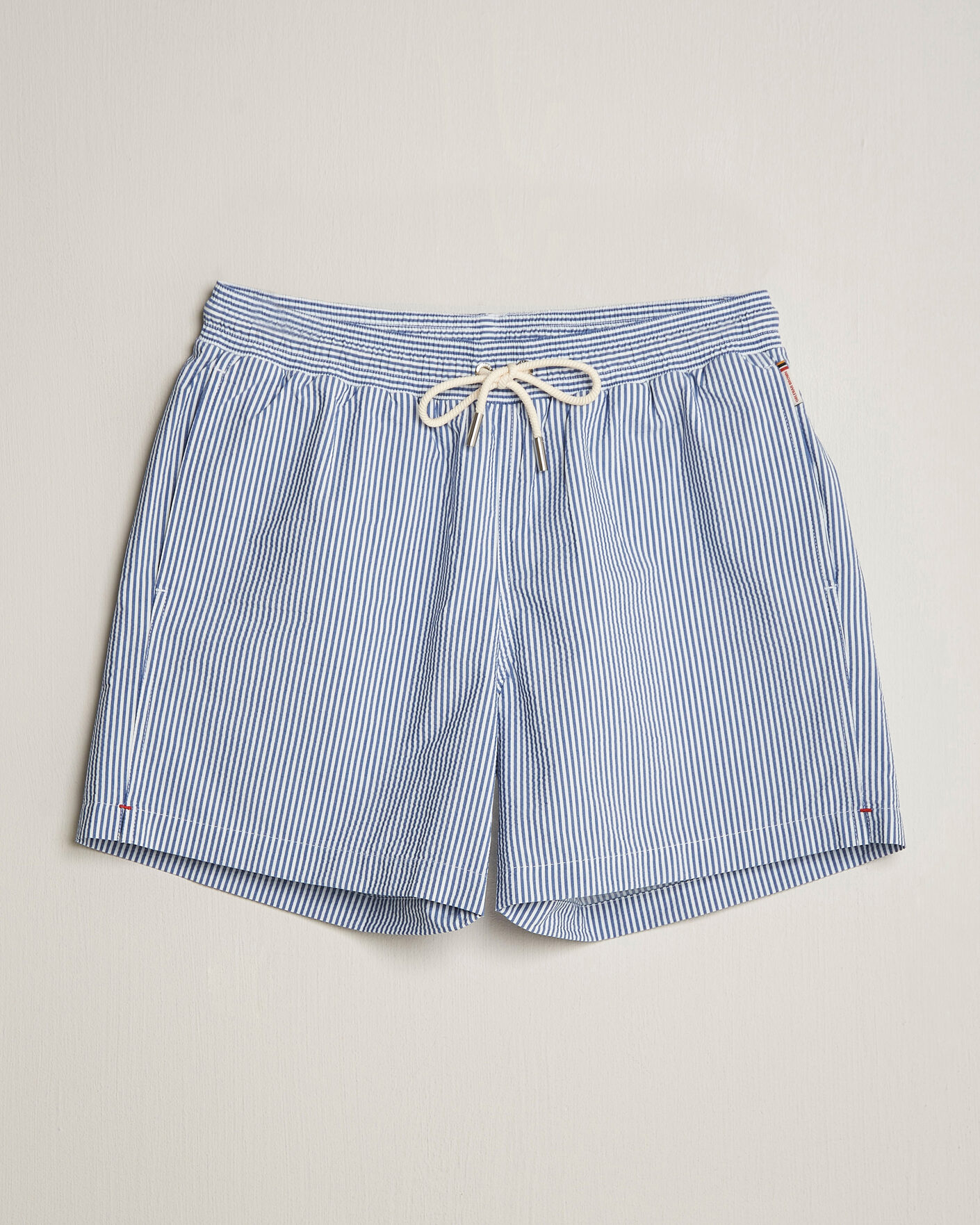 Mies | Uimahousut | Orlebar Brown | Boxer Seersucker Drawstring Swim Shorts Nova Blue