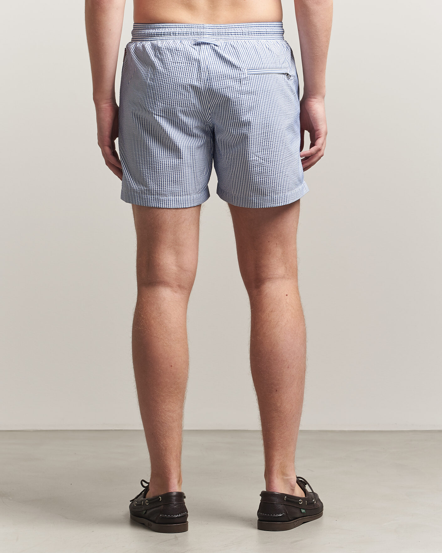 Mies | Uimahousut | Orlebar Brown | Boxer Seersucker Drawstring Swim Shorts Nova Blue