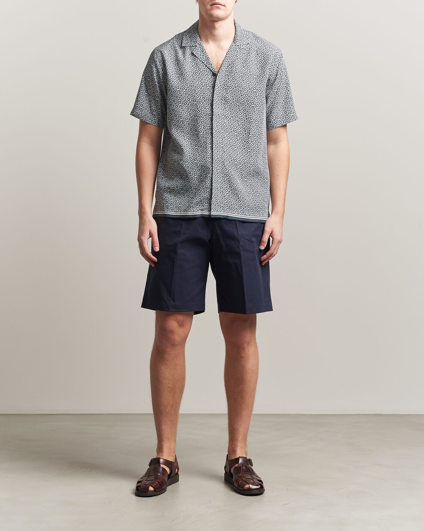 Mies | Kauluspaidat | Orlebar Brown | Maitan Lyocel Petola Shirts Night Iris
