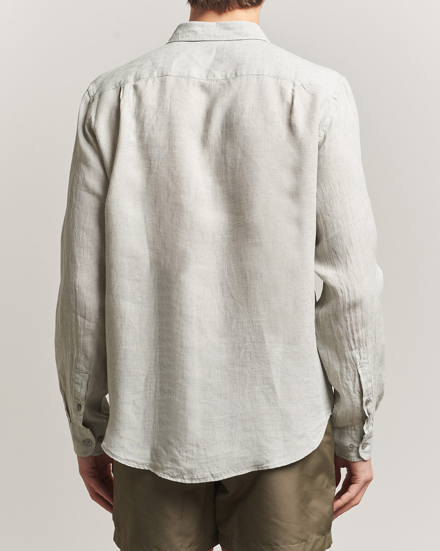 Mies | Kauluspaidat | Orlebar Brown | Coleburn Linen Shirt Cliff Grey
