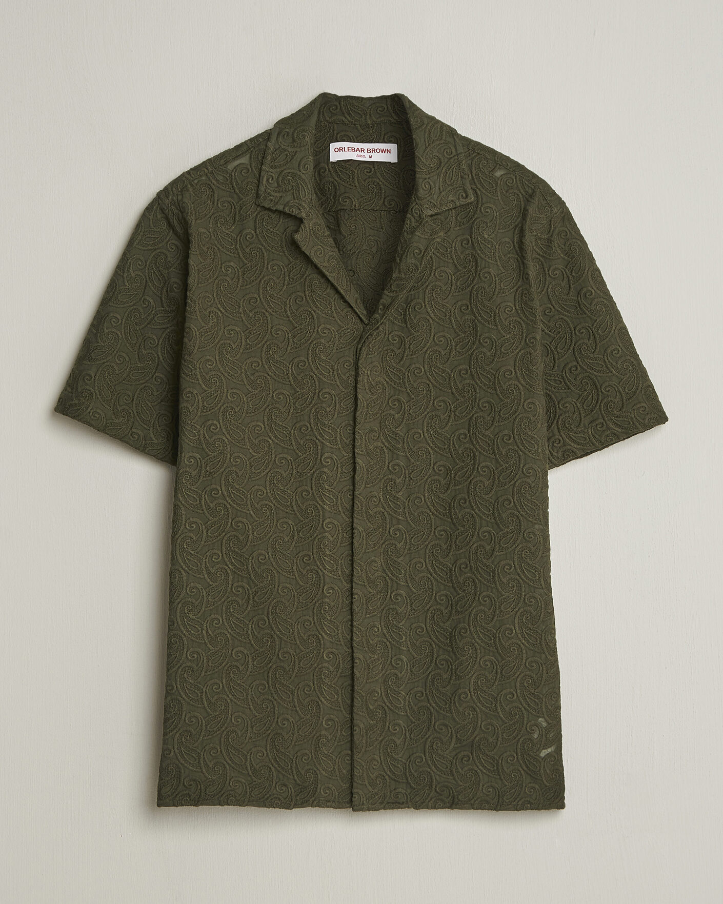 Mies | Kauluspaidat | Orlebar Brown | Maitan Brodery Shirt Bayleaf Green