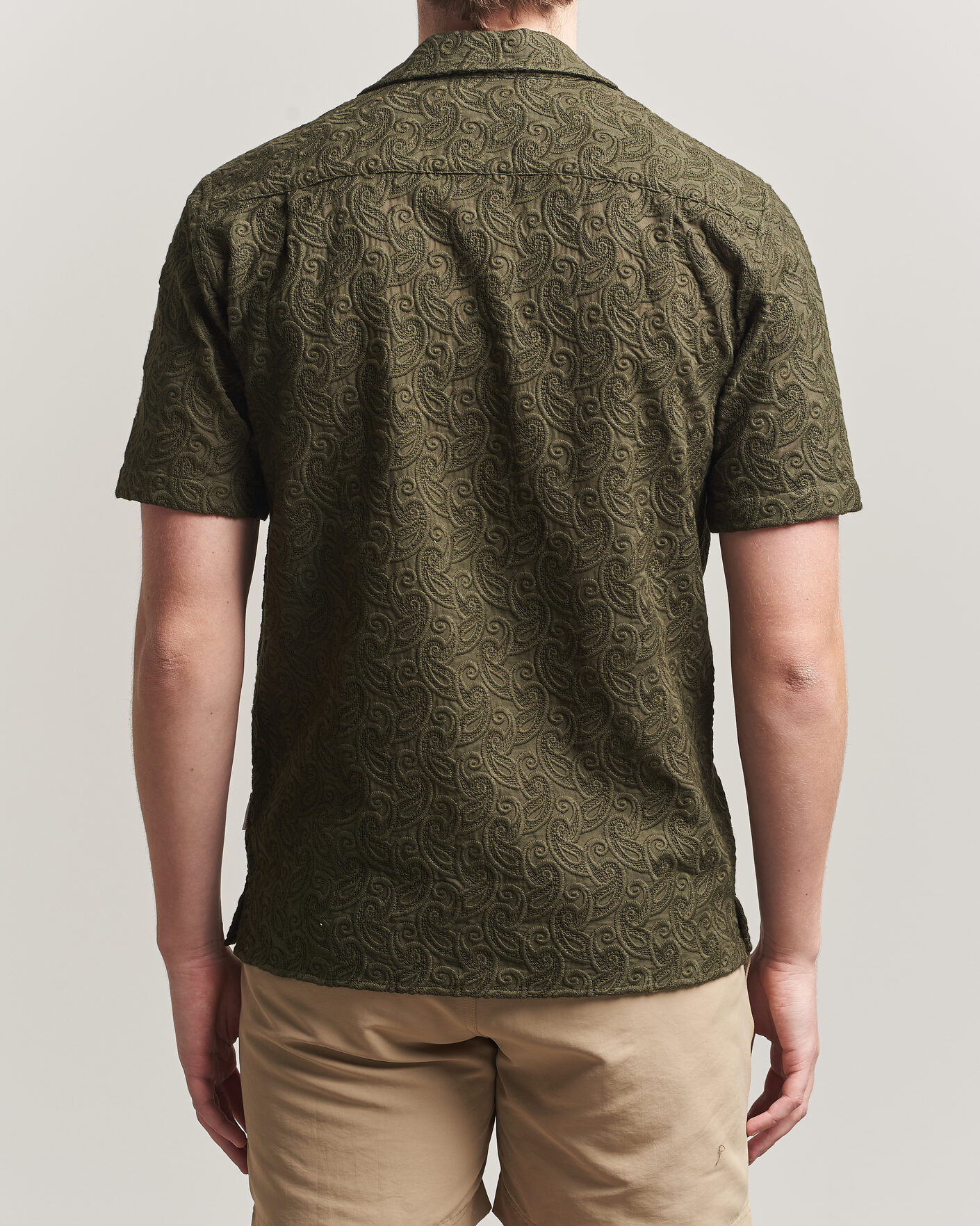 Mies | Kauluspaidat | Orlebar Brown | Maitan Brodery Shirt Bayleaf Green