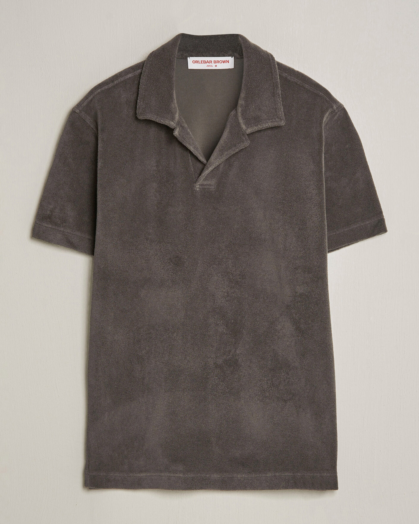 Mies | Pikeet | Orlebar Brown | Terry Resort Polo Elephant Grey