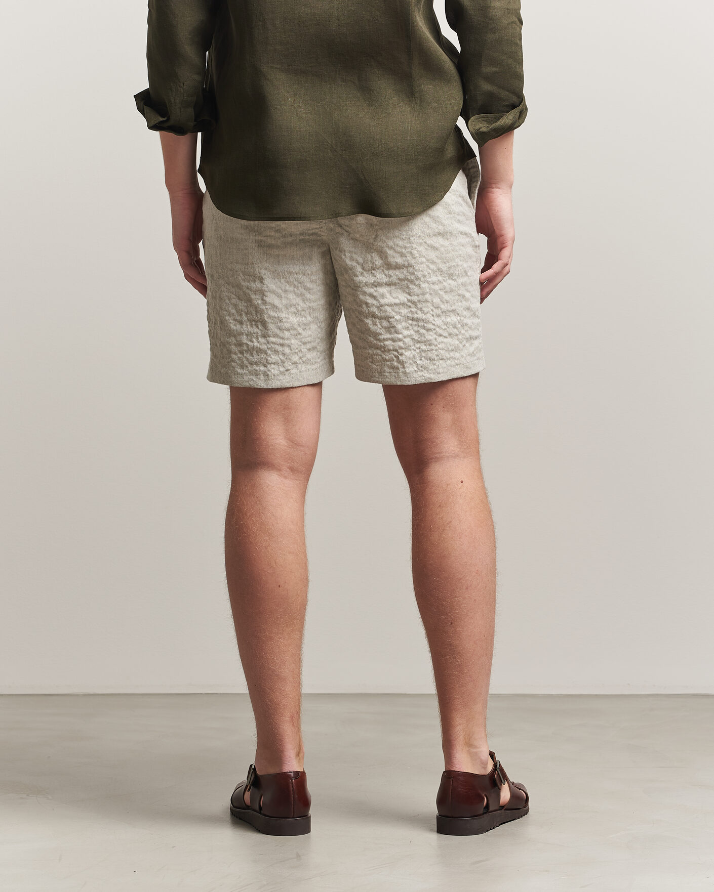 Mies | Shortsit | Orlebar Brown | Alex Sereno Herringbone Shorts Light Dijon