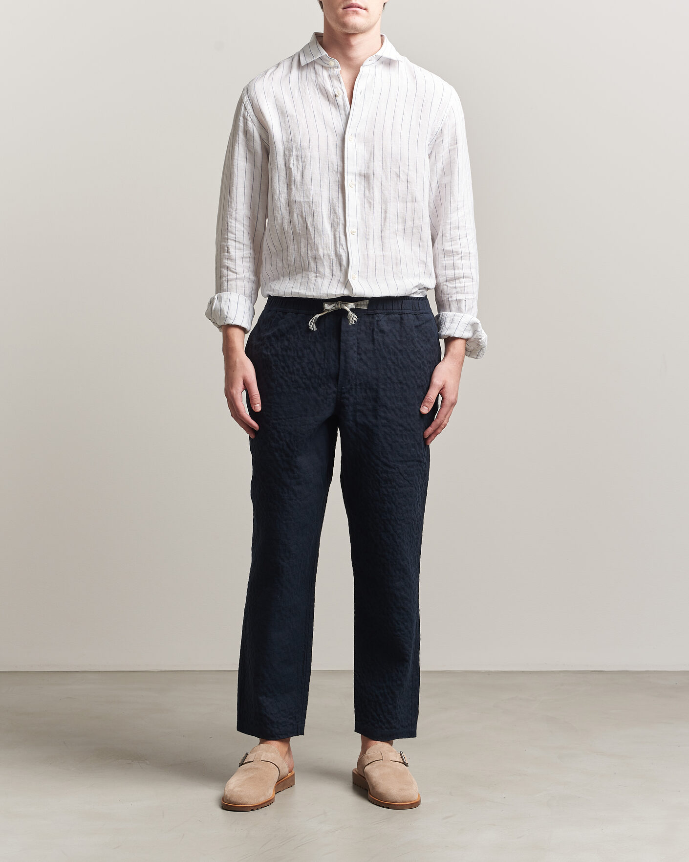 Mies | Housut | Orlebar Brown | Sonoran Sereno Herringbone Trousers Night Iris