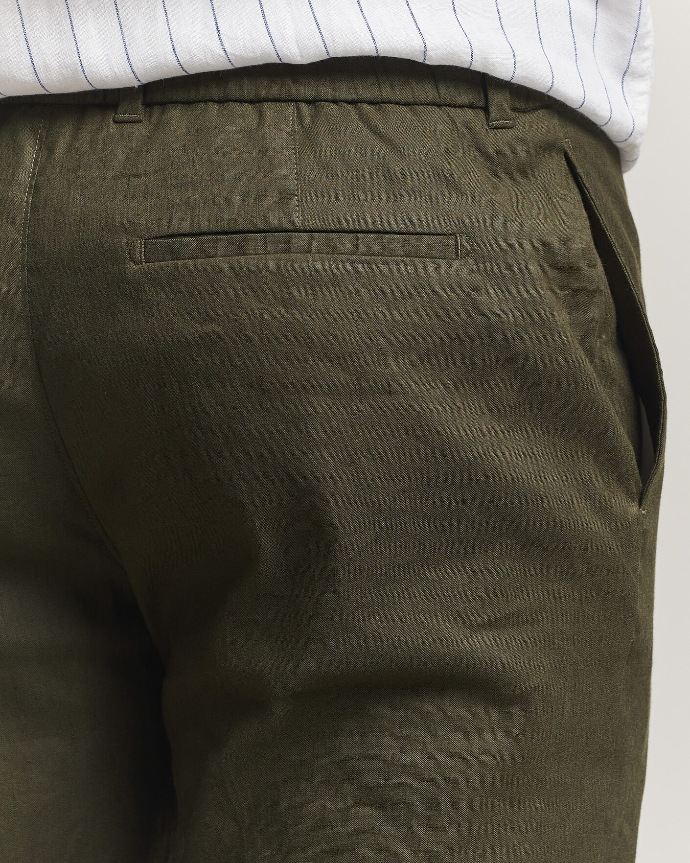 Mies | Housut | Orlebar Brown | Ray Linen Pants Bayleaf Green