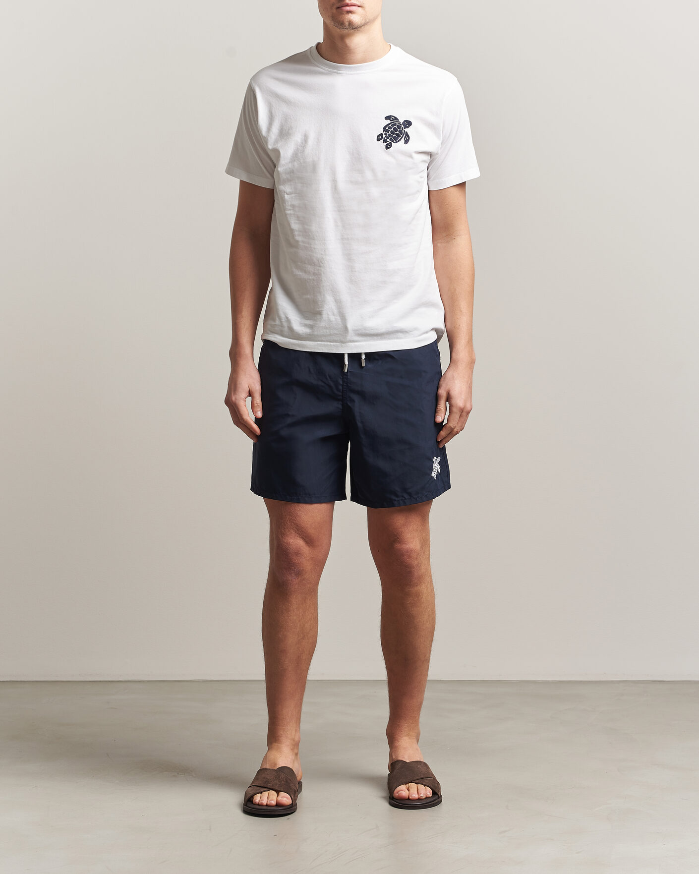 Mies | Uimahousut | Vilebrequin | Moka Swimshorts Marine/Blanc