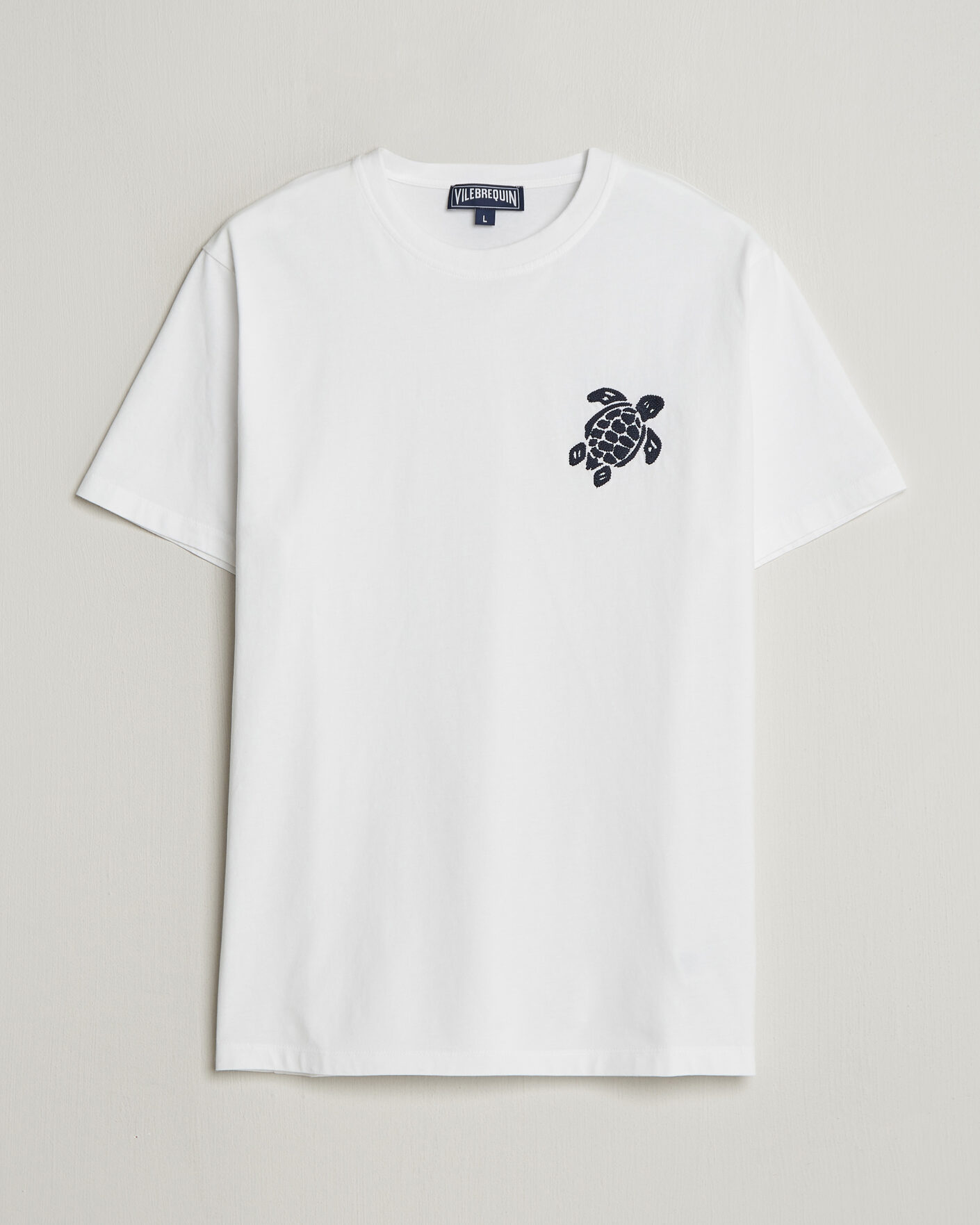 Mies | T-paidat | Vilebrequin | Embroidered Crew Neck T-Shirt Blanc