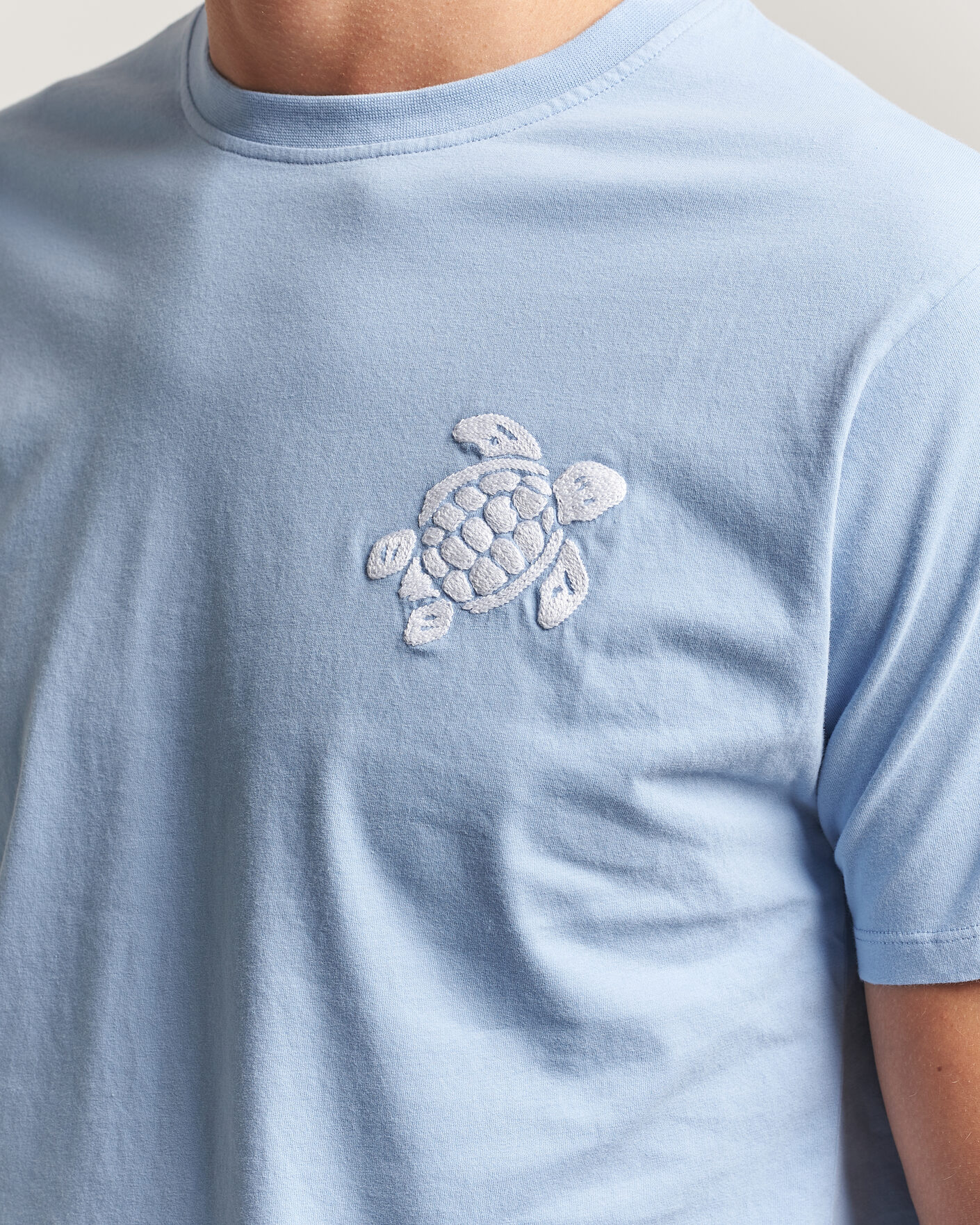 Mies | T-paidat | Vilebrequin | Printed Crew Neck T-Shirt Cloudy Blue