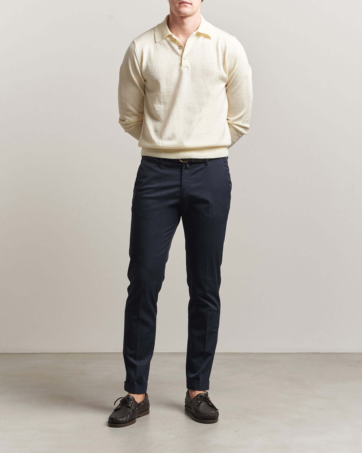 Mies | Housut | Briglia 1949 | Slim Fit Cotton Chinos Navy